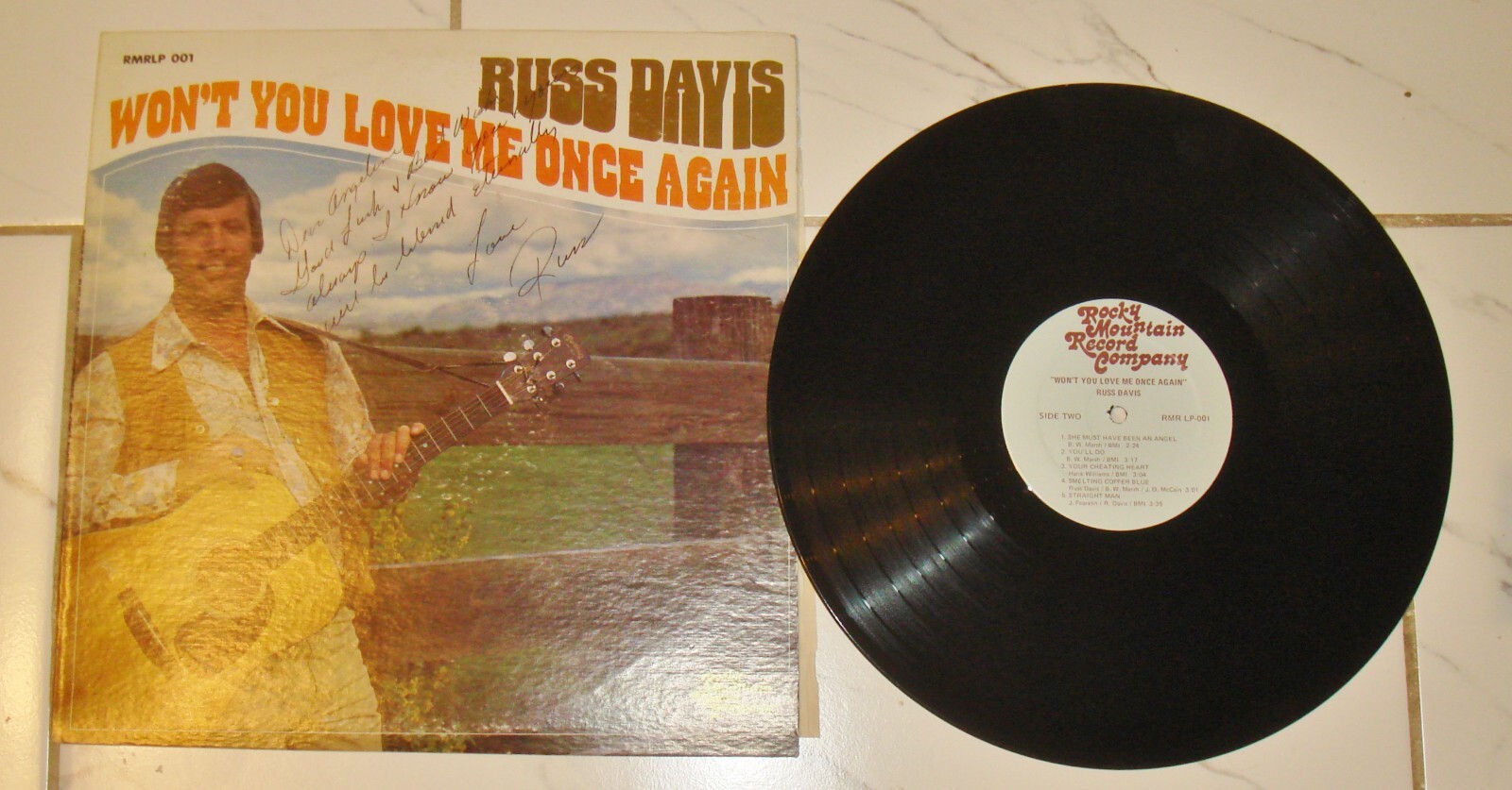 RUSS DAVIS: Won’t You Love Me Once Again RMR LP-001 First LP signed