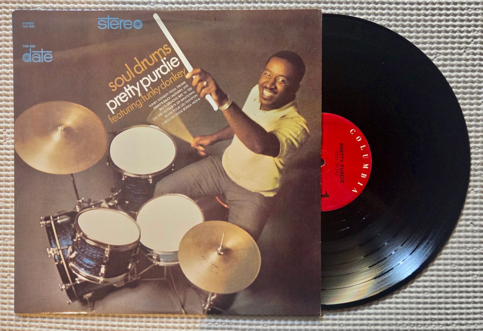 BERNARD PURDIE Soul Drums DATE • COLUMBIA Jazz Funk Breaks Mono LP Reissue NM-