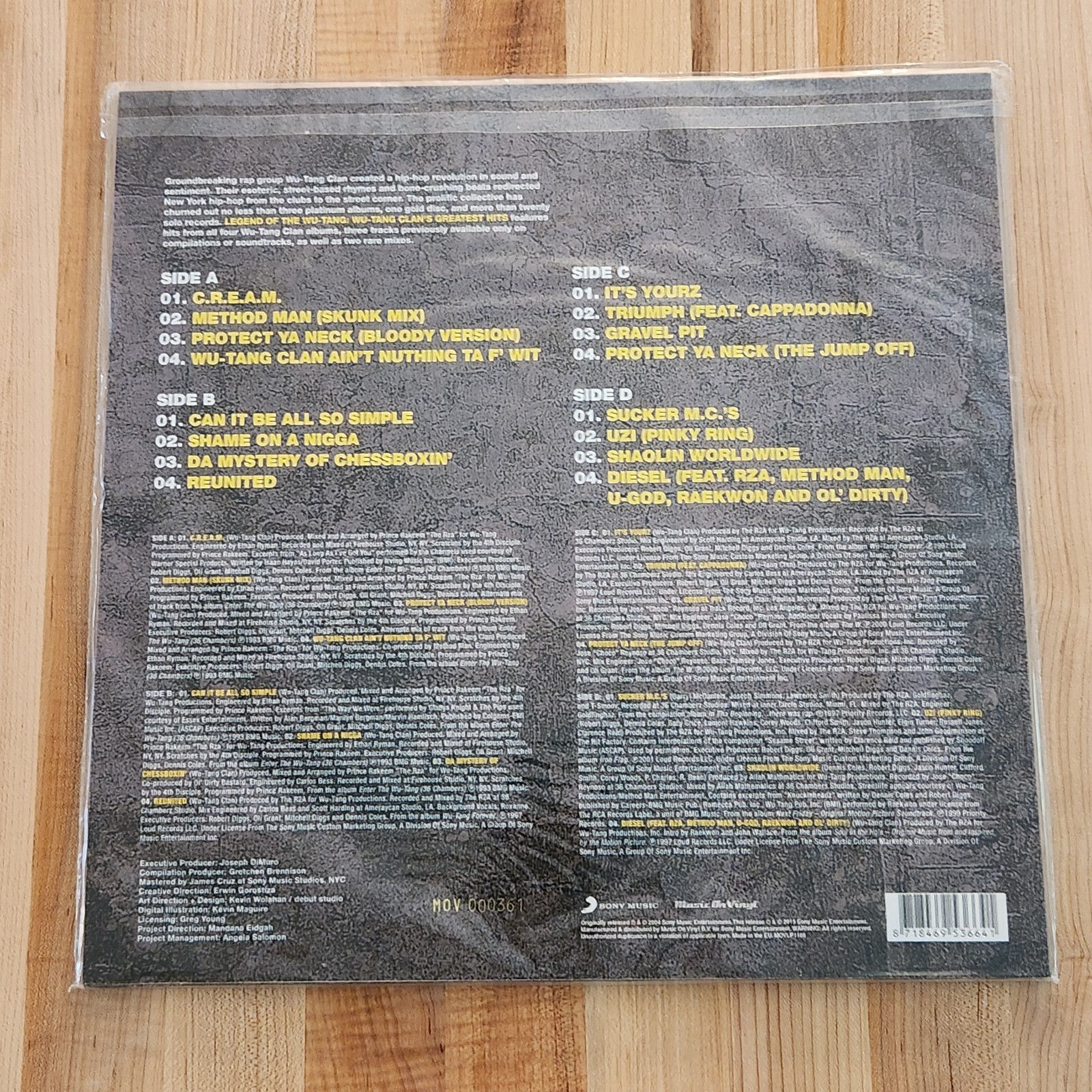 Wu-Tang Clan – Legend Of The Wu-Tang Vinyl Sealed Numbered Transparent MOV 2015