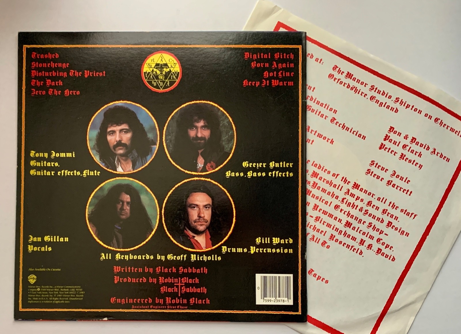 BLACK SABBATH Born Again EX WARNER BROS. original PROMO vinyl LP w/inner Gillan