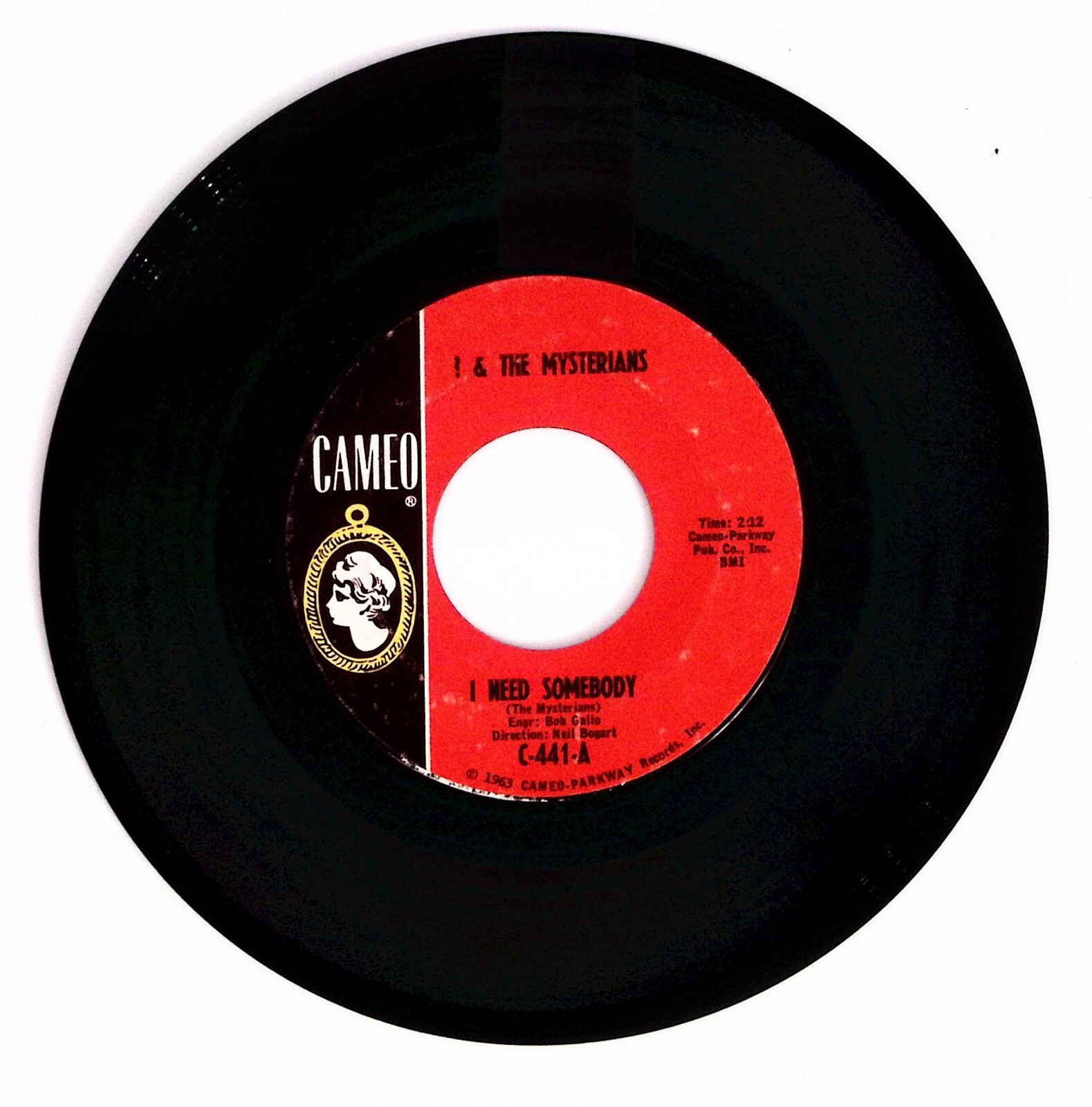 I & THE MYSTERIANS I NEED SOMEBODY/ “8” TEEN CAMEO RECORDS VINYL 45 70-107