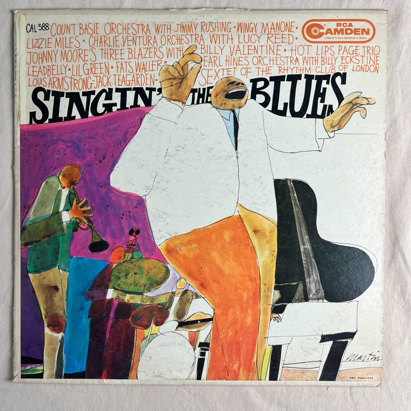 VARIOUS ARTISTS Singin’ The Blues 1960 Vinyl LP RCA Camden CAL 588 – VG+