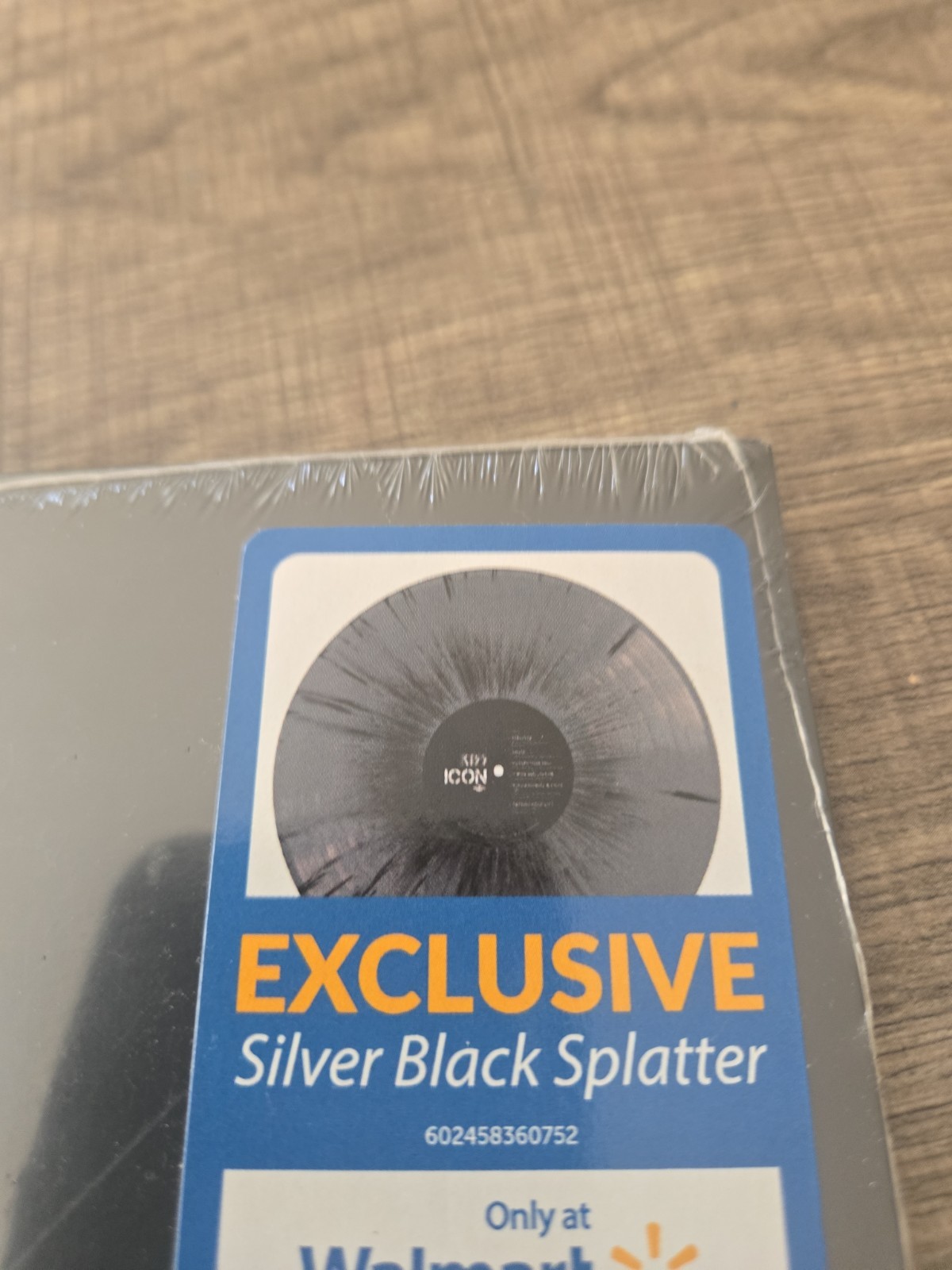 KISS ICON Silver Black Splatter Vinyl LP Exclusive New Sealed