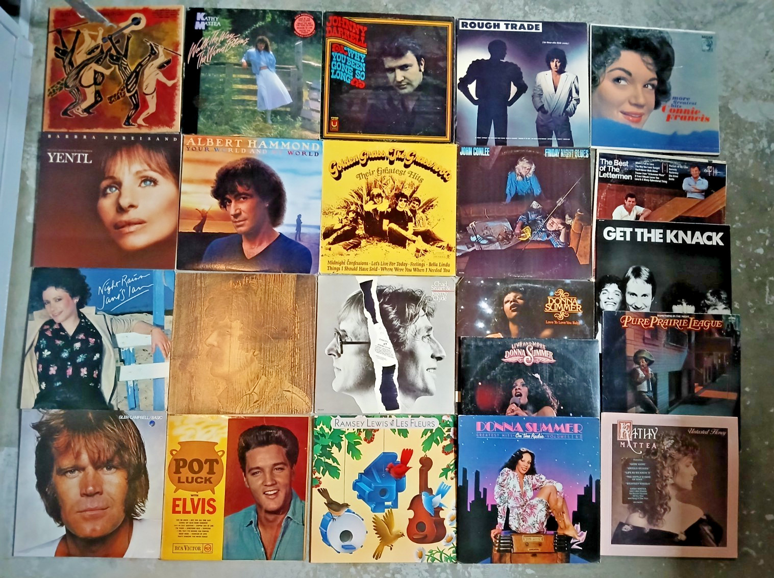 22 Vintage Vinyl LPs 60’s 70’s 80’s – Elvis , Grassroots, Glen Campbell, Janis