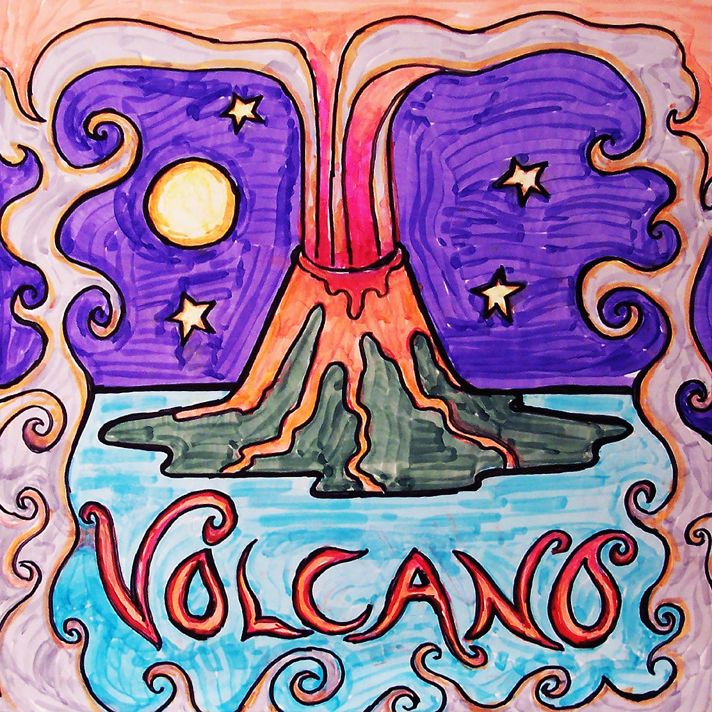 Volcano – Volcano (“Volcanic” Vinyl) – PUNK *NEW/COLOR*