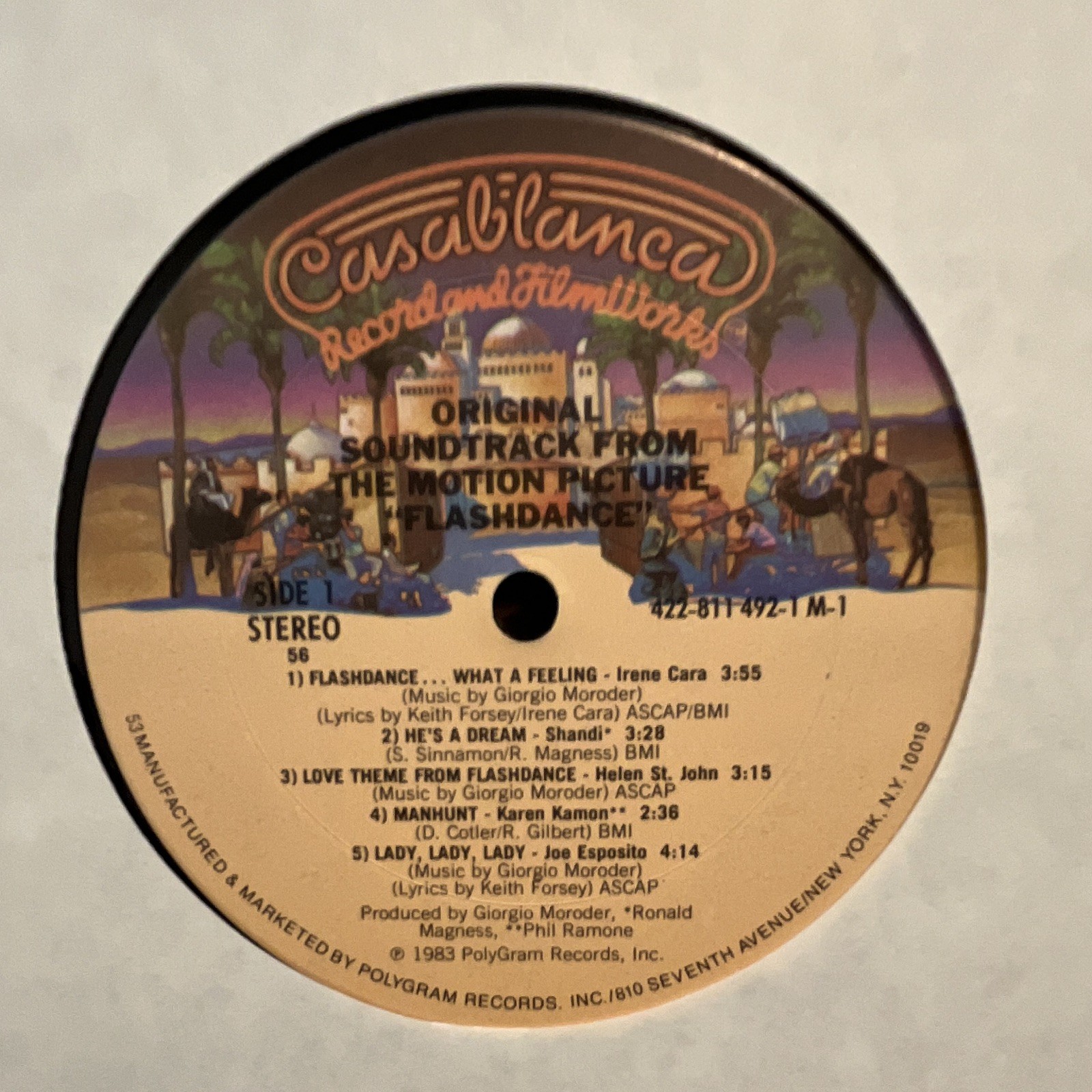 Flashdance Original Soundtrack Casablanca 1983 Vinyl LP Stereo 422-811 492-1