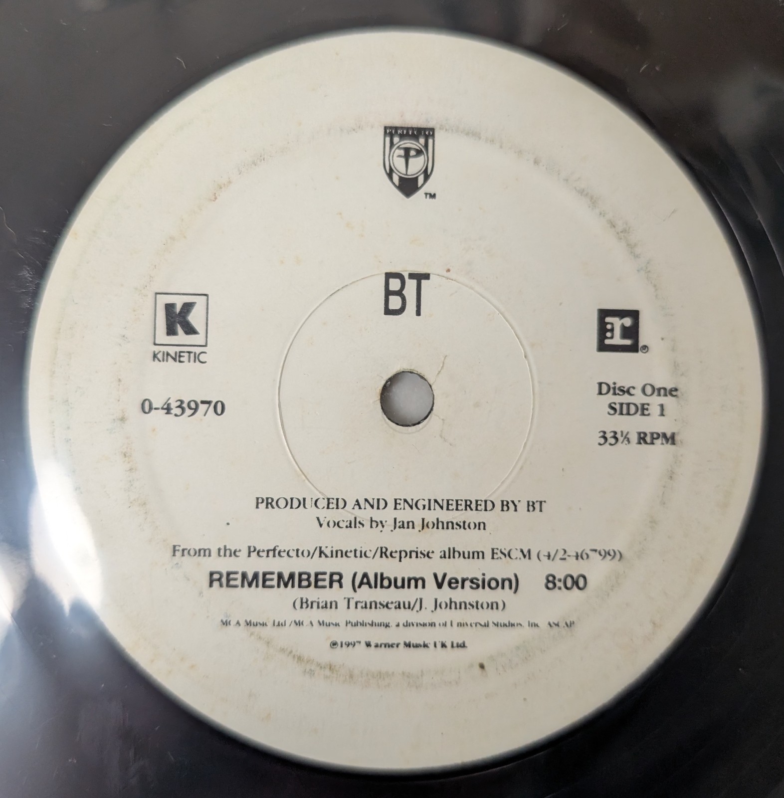 BT – Remember – 2×12″ Limited Edition Promo Vinyl 1997 0-43970