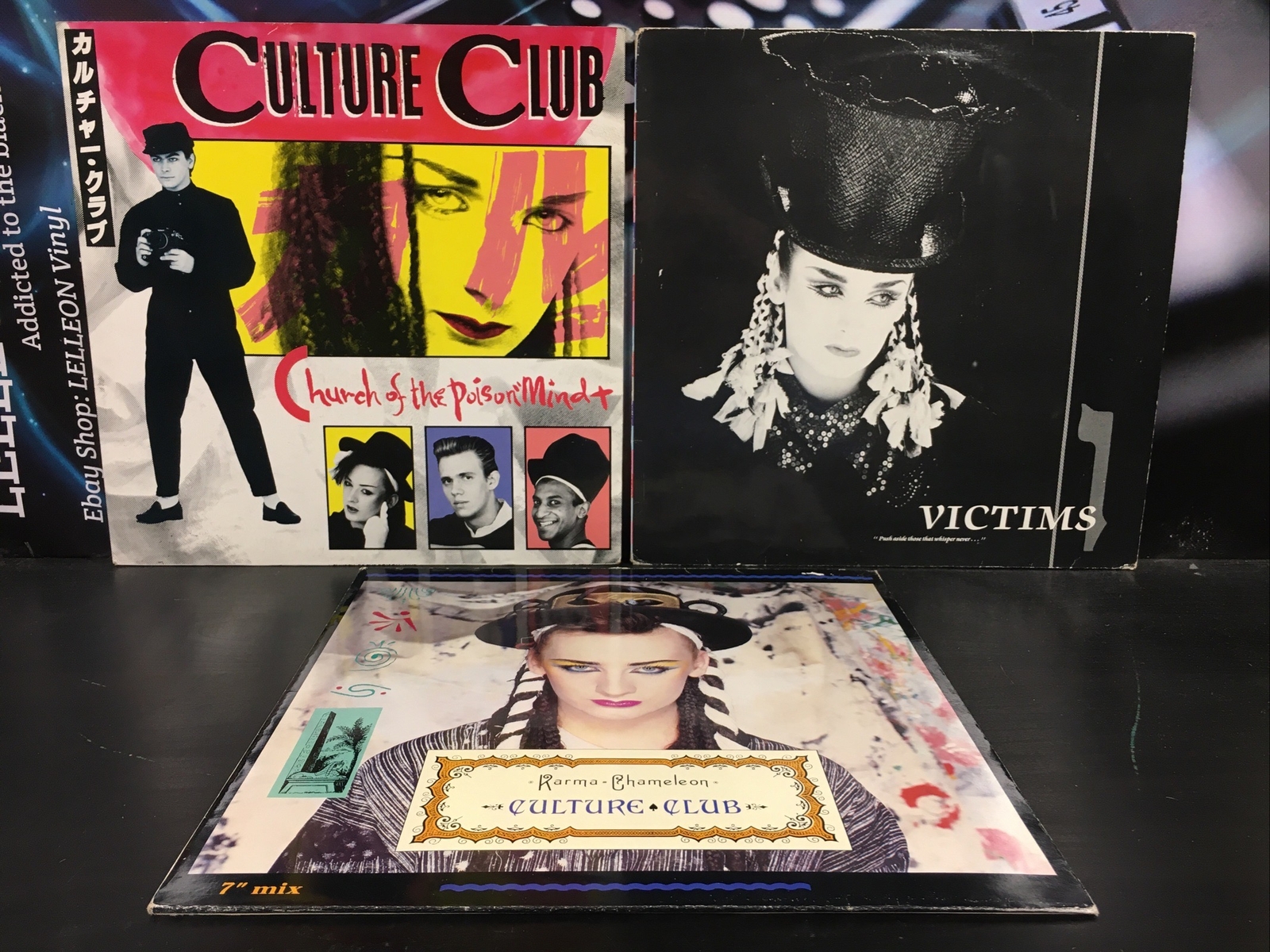 3 X Culture Club 12” EP Job Lot Single Vinyl Record Pop 80s Church Karma Victims