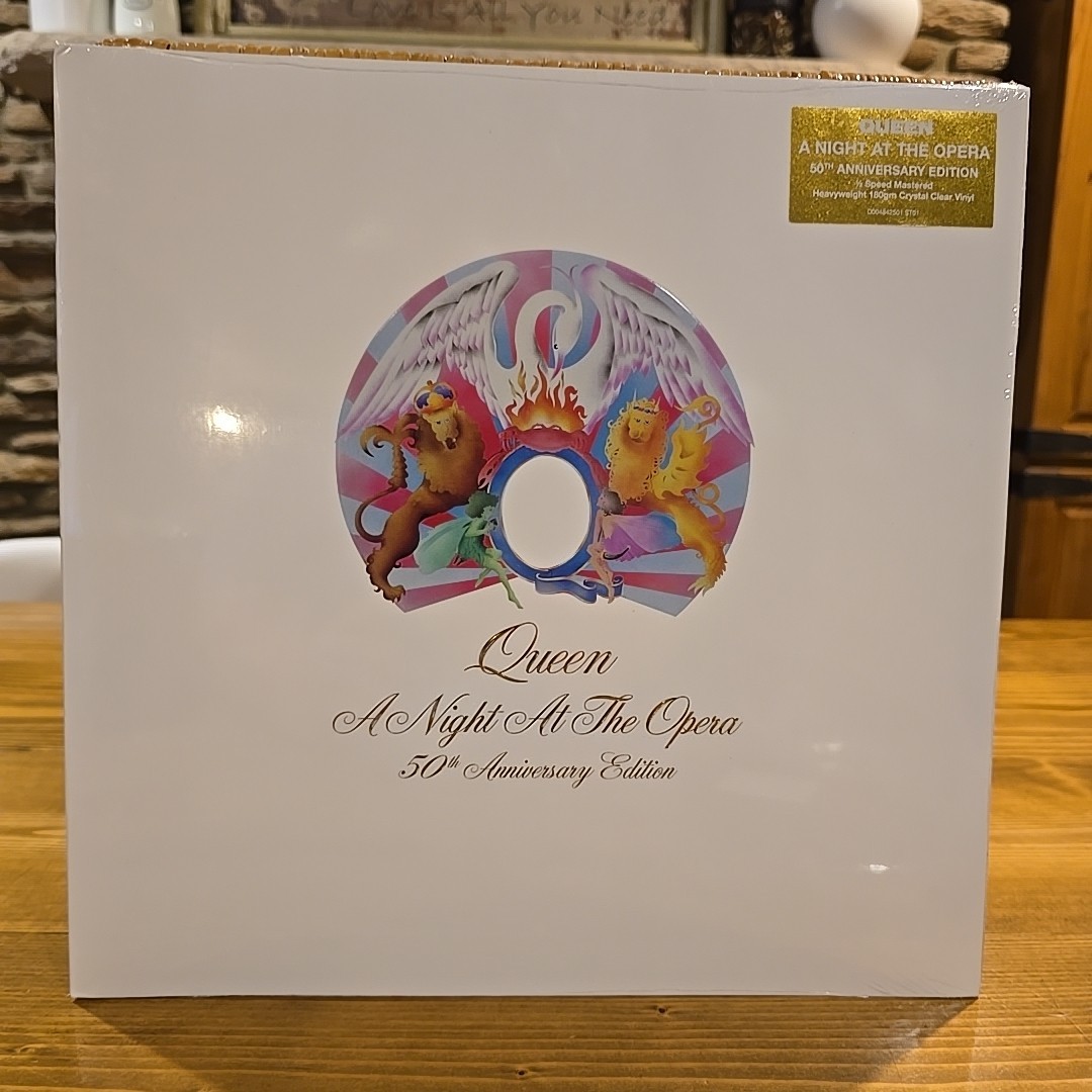 QUEEN A Night At The Opera 50th Anniversary Clear Vinyl Record 180g SEALED NEW