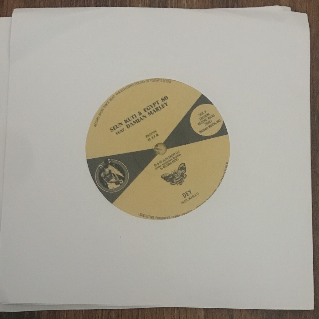 Seun Kuti & Egypt 80 Damian Marley Dey 7″ [Vinyl New Limited Clear Color Record
