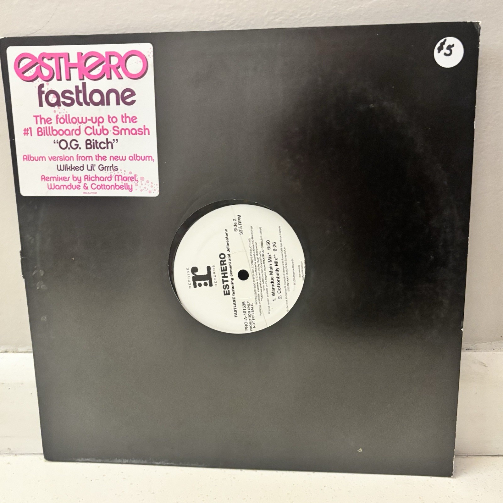 ESTHERO / JEMENI “FASTLANE” 2005 12″ PROMO VINYL SINGLE 4 MIXES ~RARE