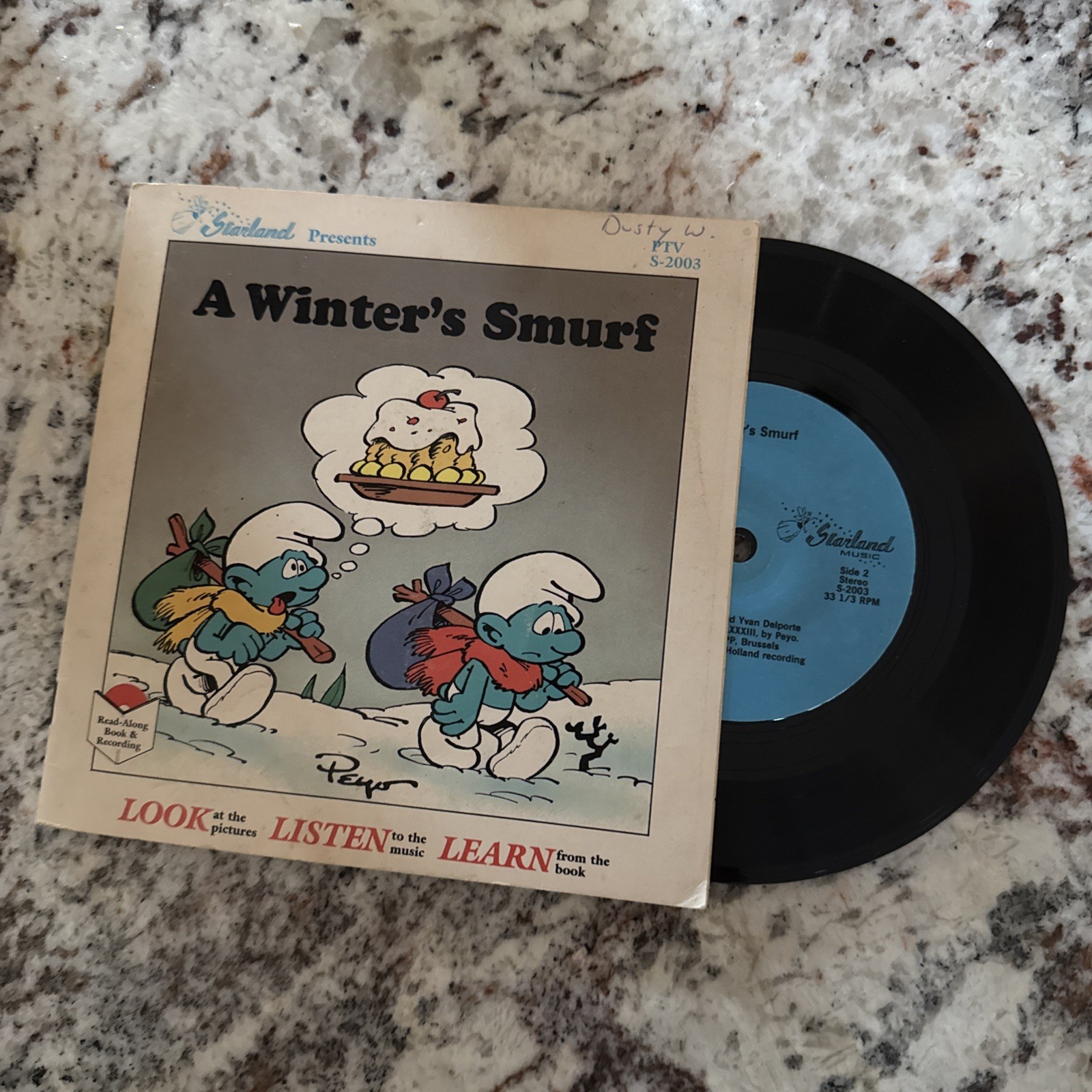 The Smurfs A Winter’s Smurf 7″ EP 33 rpm +Booklet NM Starland Christmas (1983)
