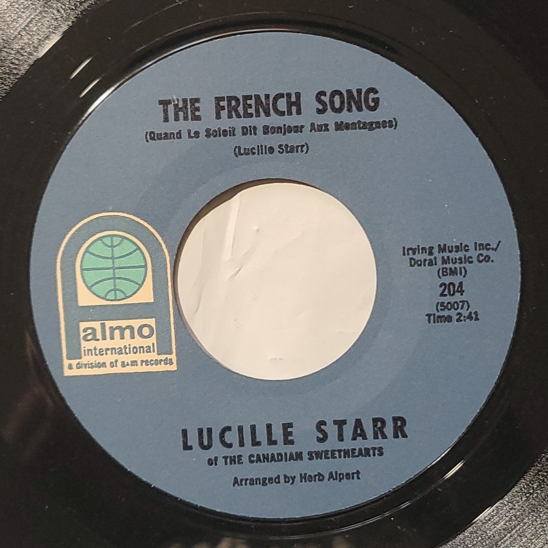 Lucille Starr ~ The French Song/ Sit Down And Write A Letter To Me 45 RPM Record