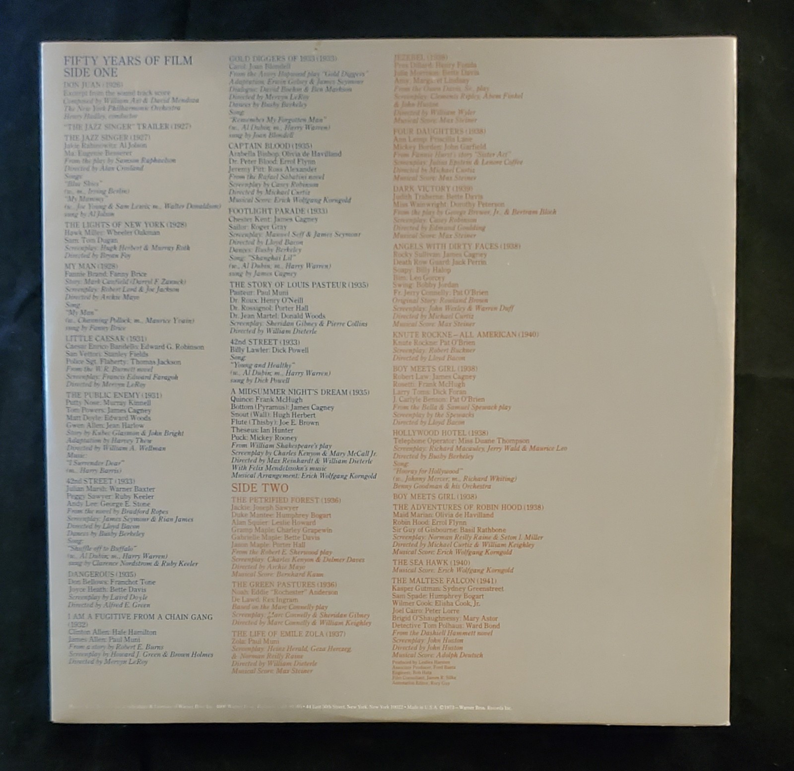 50 Years Of Film Warner Bros. Box Set 3Lps 3XX 2737 EX/VG+Film Dialog, Music