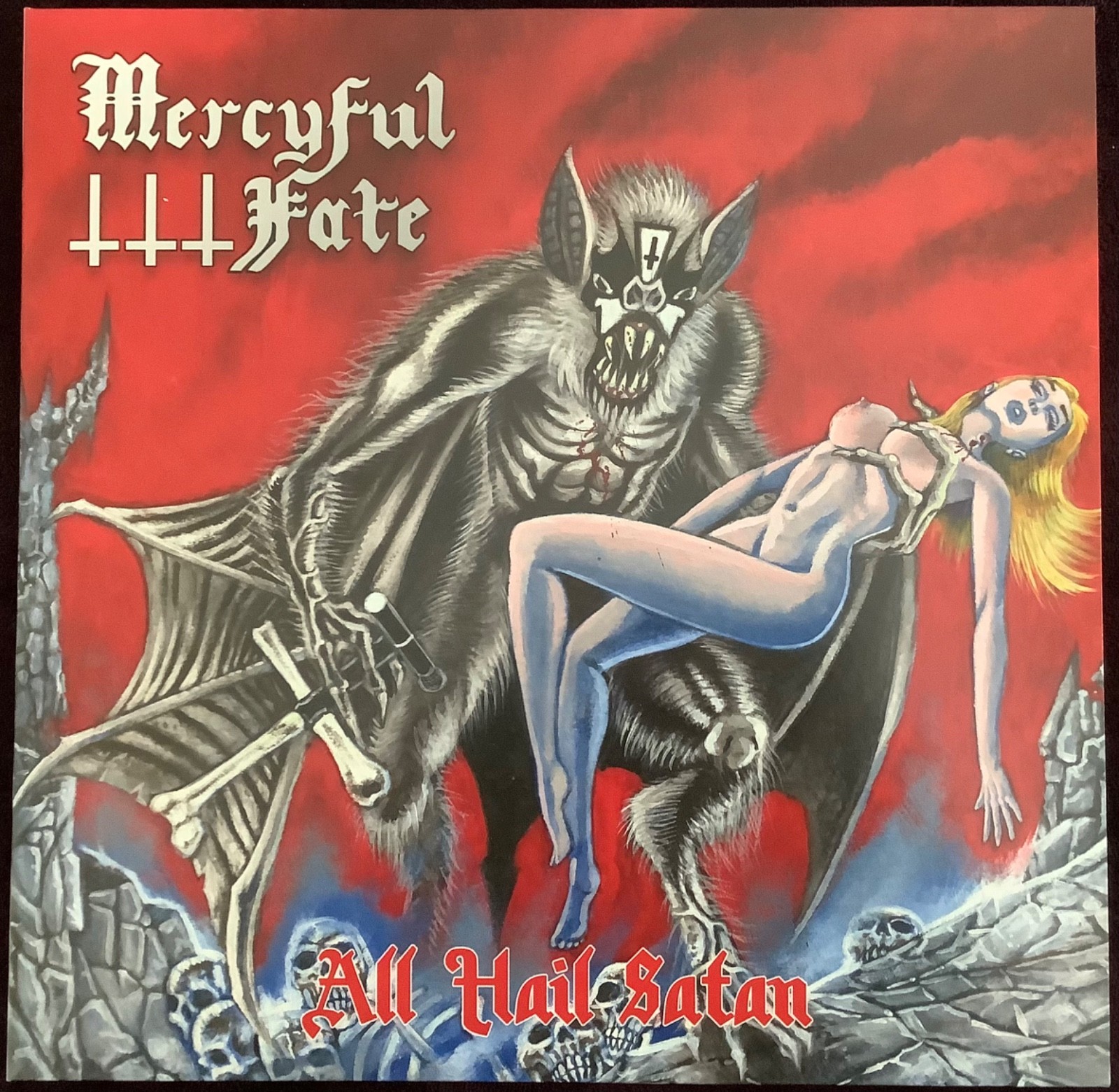 MERCYFUL FATE ALL HAIL SATAN 2LP 1984 BELGIUM LIVE KING DIAMOND HEAVY METAL RARE