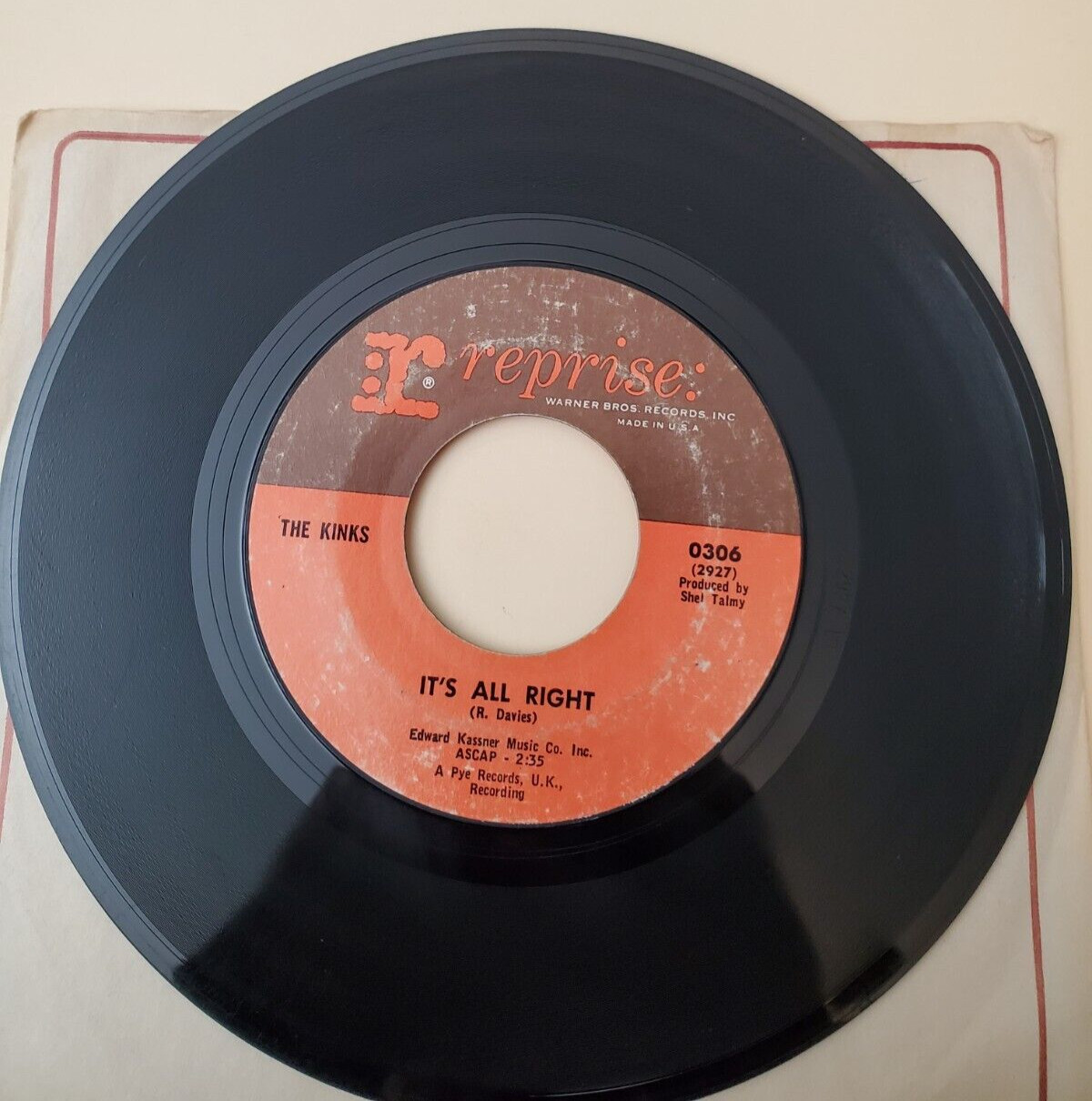Kinks YOU REALLY GOT ME / IT’S ALL RIGHT (ROCK N ROLL 45) #0306 PLAYS VG+