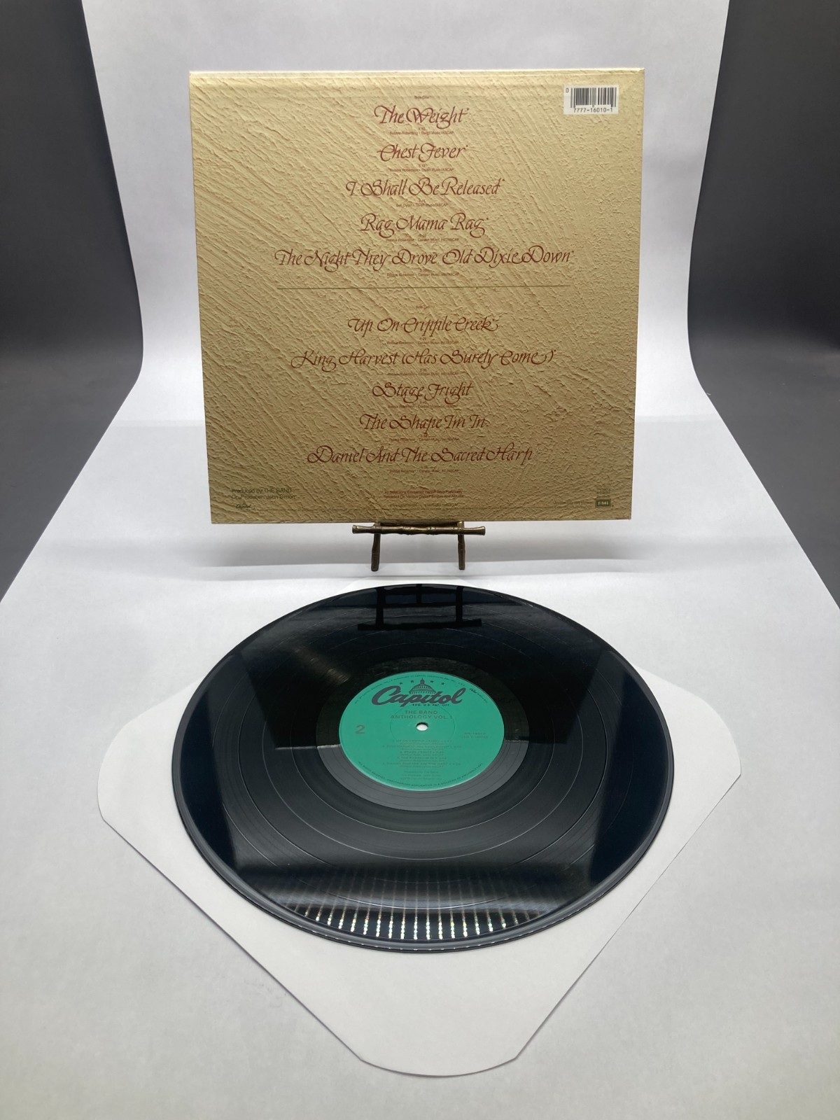 The Band Anthology Volume I Vintage Vinyl LP 1981 Capitol Record SN-16010