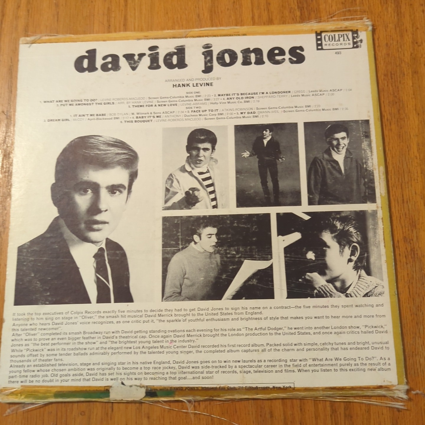 David Jones Self Titled 1965 Vinyl LP Colpix Records CP 493