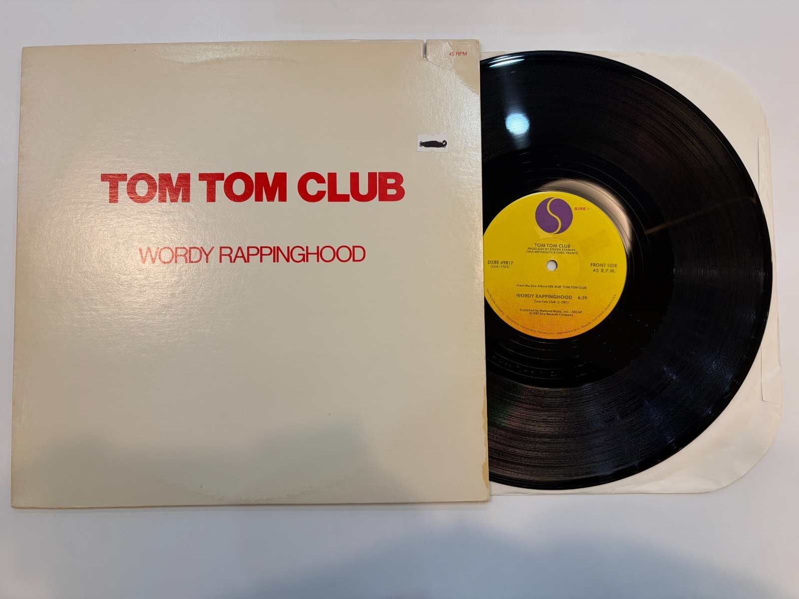 Tom Tom Club – Wordy Rappinghood – 12″ Single – DSRE 49817