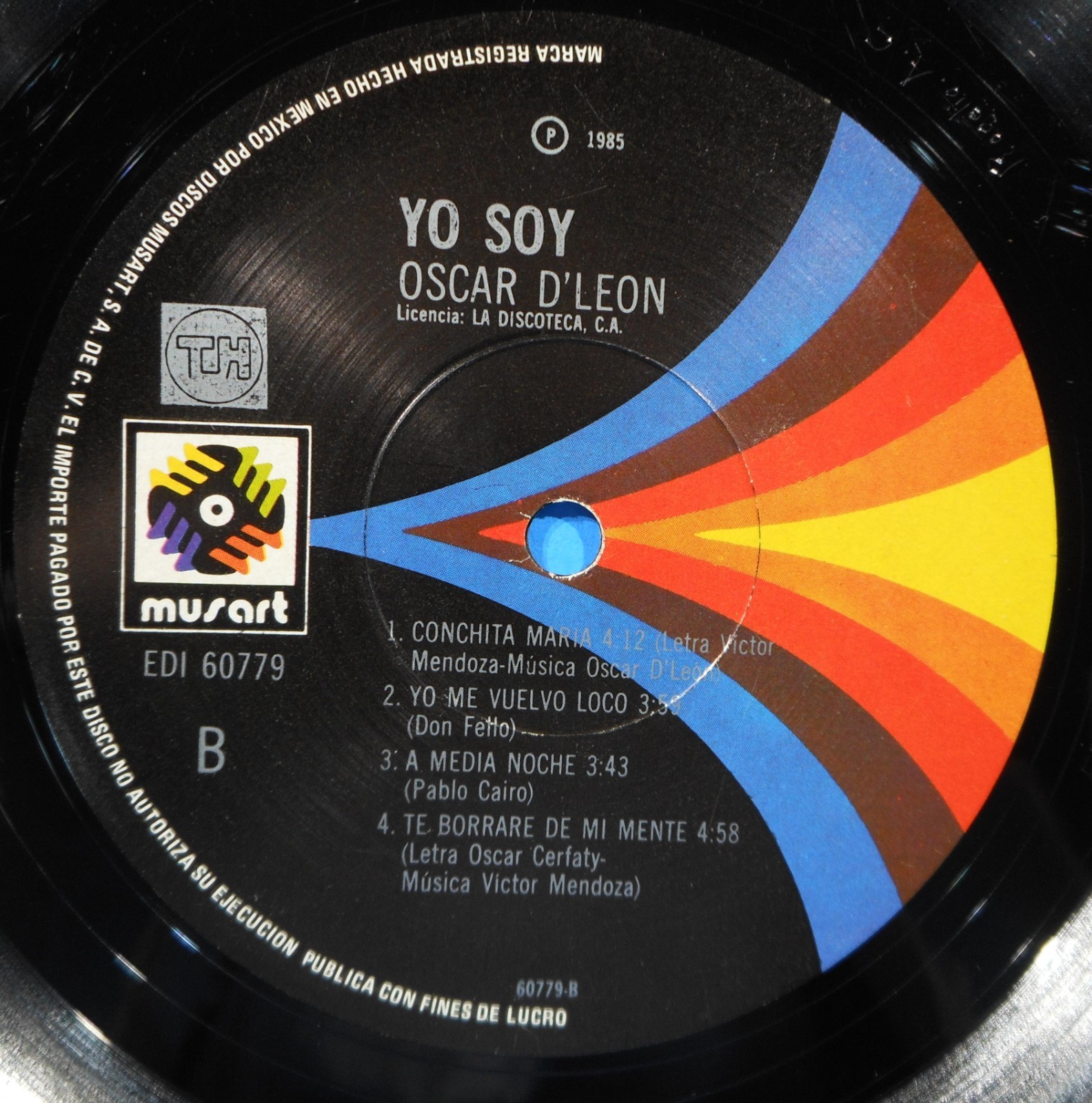 OSCAR D’LEON YO SOY LP 1985 MEXICO ORIGINAL PRESS NICE CONDITION VG/VG!!