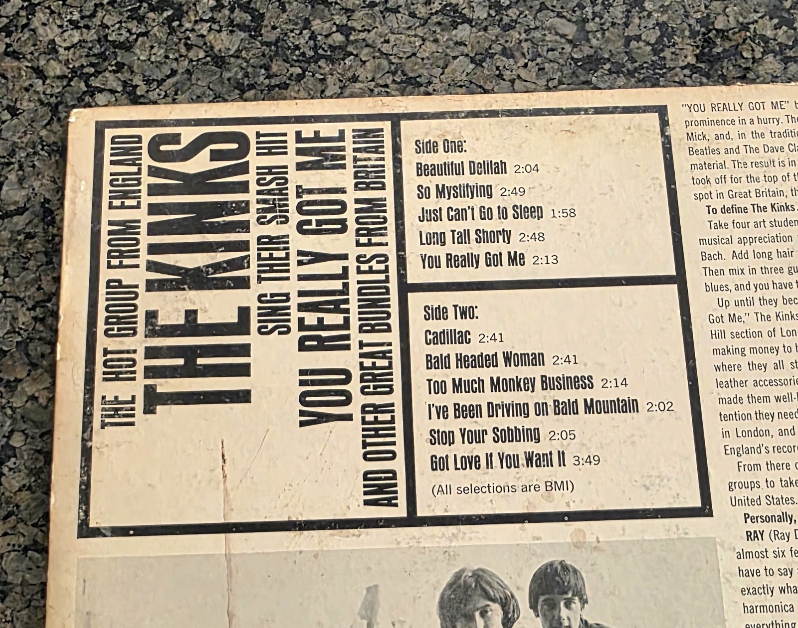 The Kinks You Really Got Me OG ’64 TRI-COLOR MONO Reprise 6143 R6158 lp rare vtg