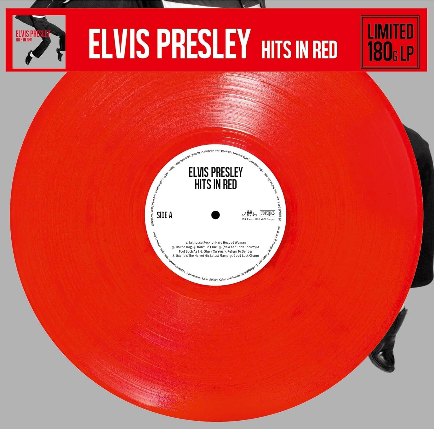 Elvis Presley – Hits In Red LP 12″ Red Colored Vinyl Record – NEW