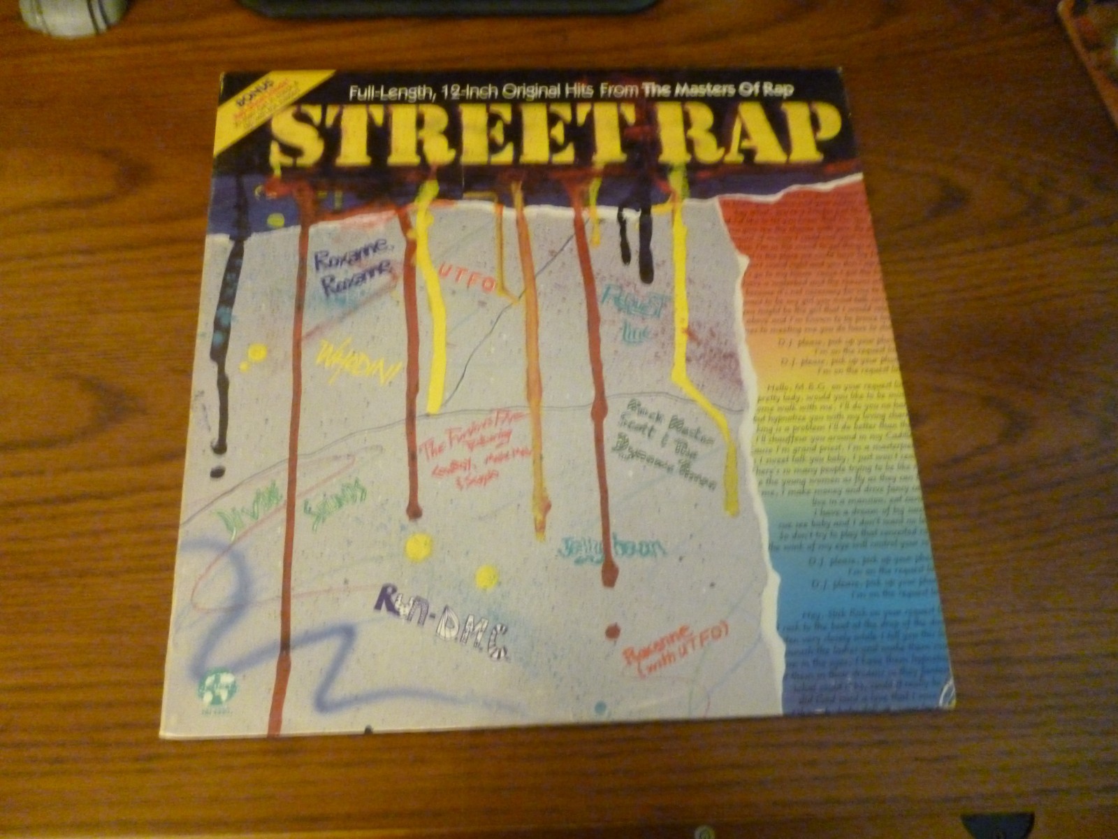 Street Rap – Various Artists LP – Dominion Records NU 4330 Run DMC , Whodini