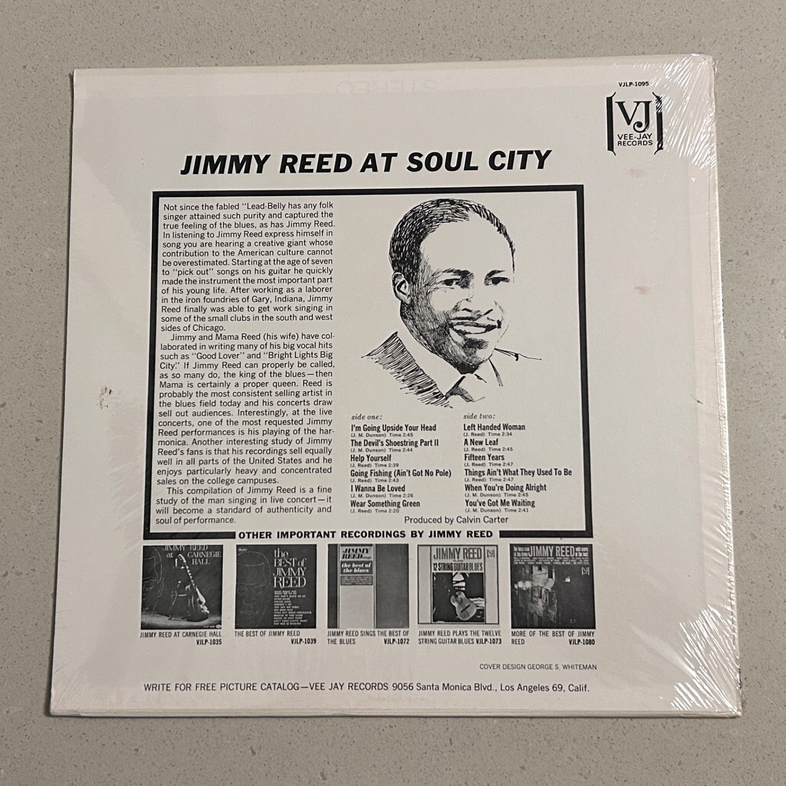SEALED!!! JIMMY REED “At Soul City” Lp VEE-JAY VJ 1095 Rare Blues OIS 1964 MONO
