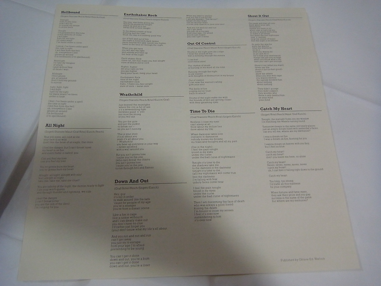 WARLOCK-Hellbound JAPAN 1st.Press Accept Scorpions U.D.O. Iron Maiden Doro Pesch