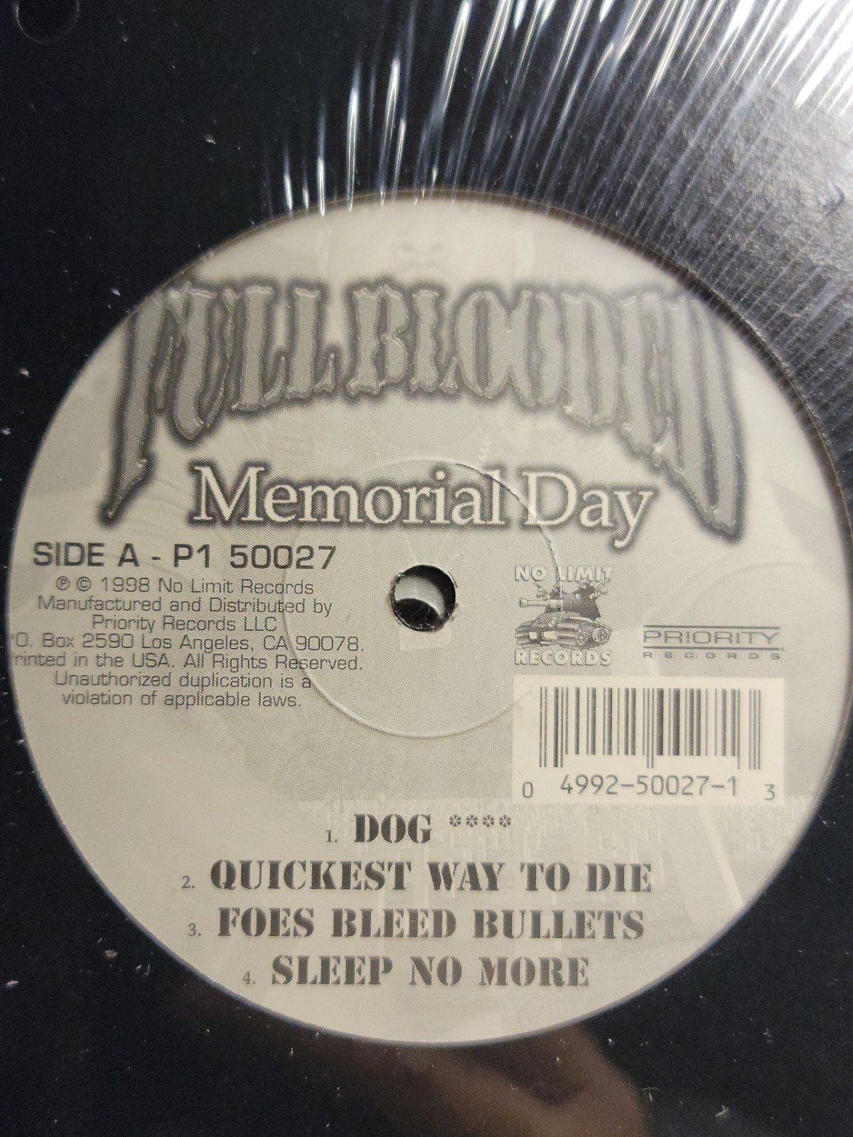 Full blooded Memorial Day 2LP Gangsta Rap Priority Records 1998 SEALED COPY
