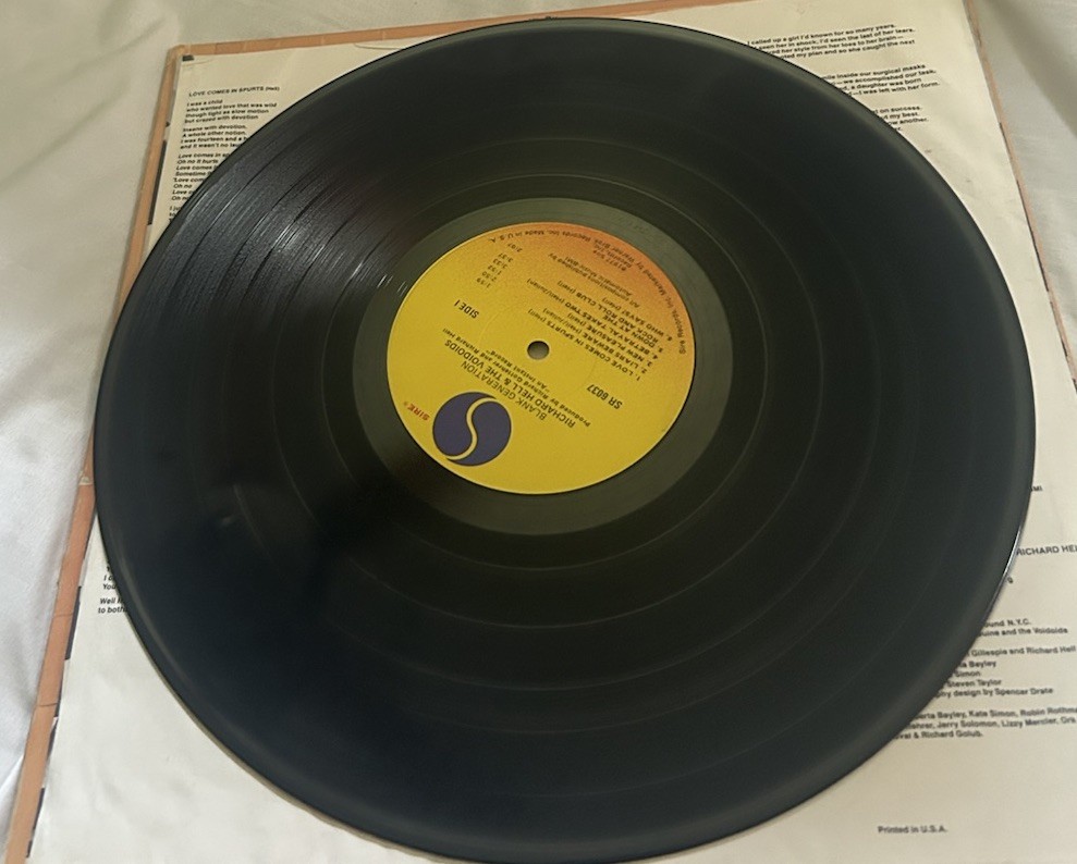 Richard Hell & the Voidoids Blank Generation 1977 Vinyl LP