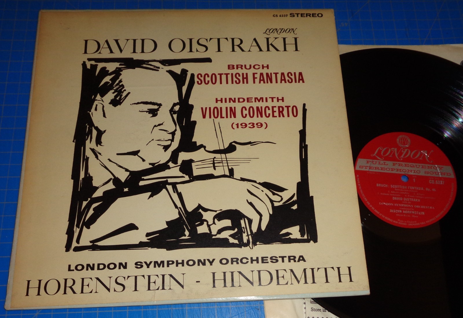 David Oistrakh BRUCH Scottish HINDEMITH Concerto – London CS 6337 Blueback FFSS