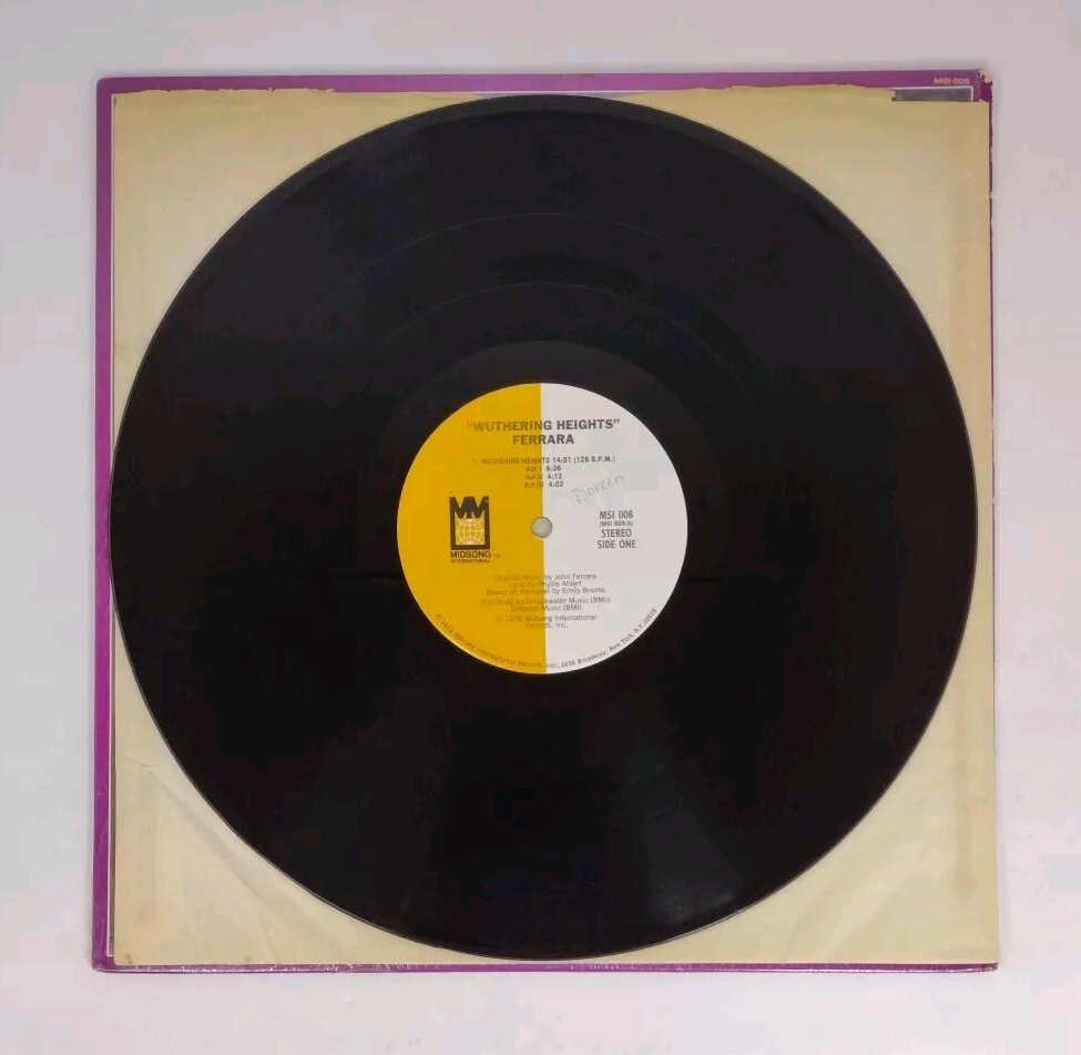 John Ferrara – Wuthering Heights 1979 Midsong 12″ Vinyl Record LP