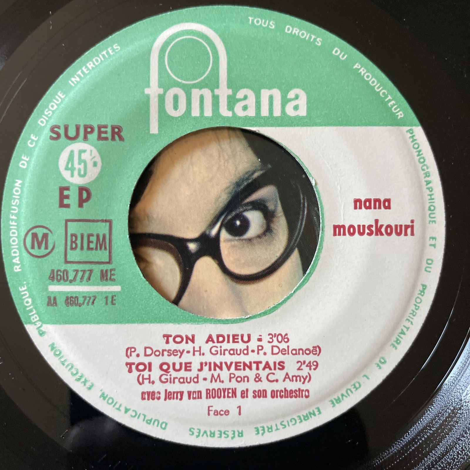 Lot of 6 French 45 Rpm EPs Vintage 1960’s Chansons VG+/VG+ Rare Vinyl France