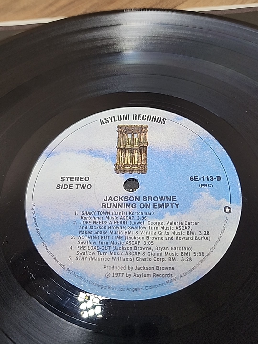 Jackson Browne – Running on Empty – Original Vinyl LP 1977 w/ Booklet Asylum VG+