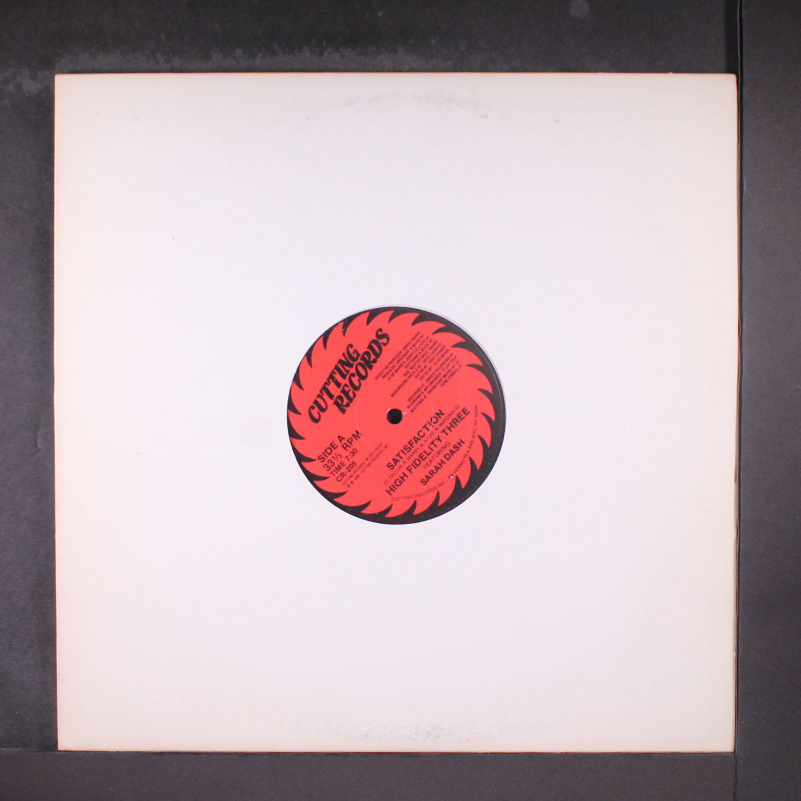 HIGH FIDELITY THREE: satisfaction / never satisfied CUTTING 12″ Single 33 RPM