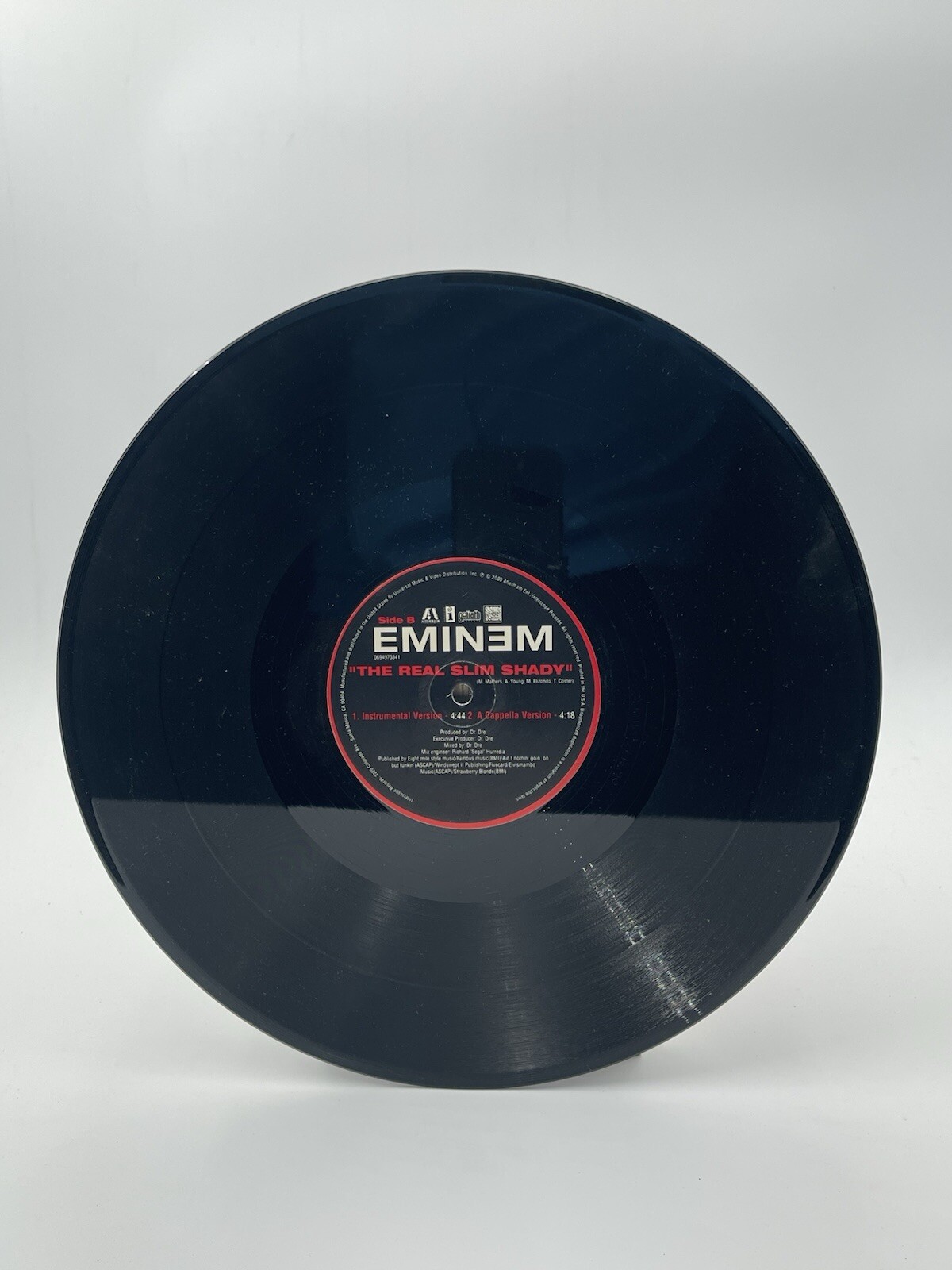 EMINEM THE REAL SLIM SHADY 12″ SINGLE VG+ VINYL RECORD AFTERMATH 2000 FREE SHIP