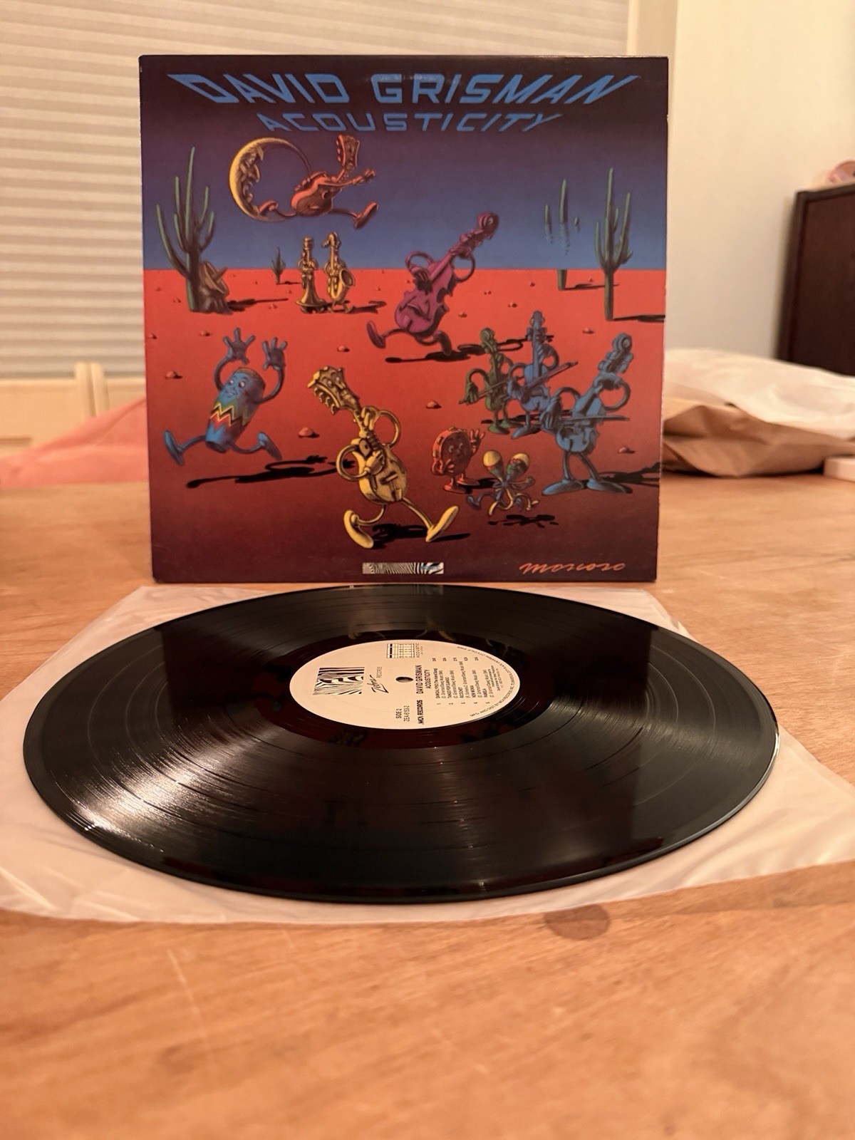 David Grisman Acousticity LP Zebra ZEA-6153 1985 Moscoso Cover NM/VG++