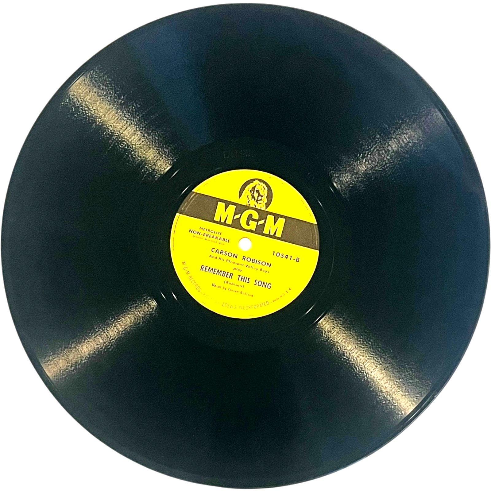 Carson Robison – Settin’ By The Fire / Remember This Song – MGM Records 10541