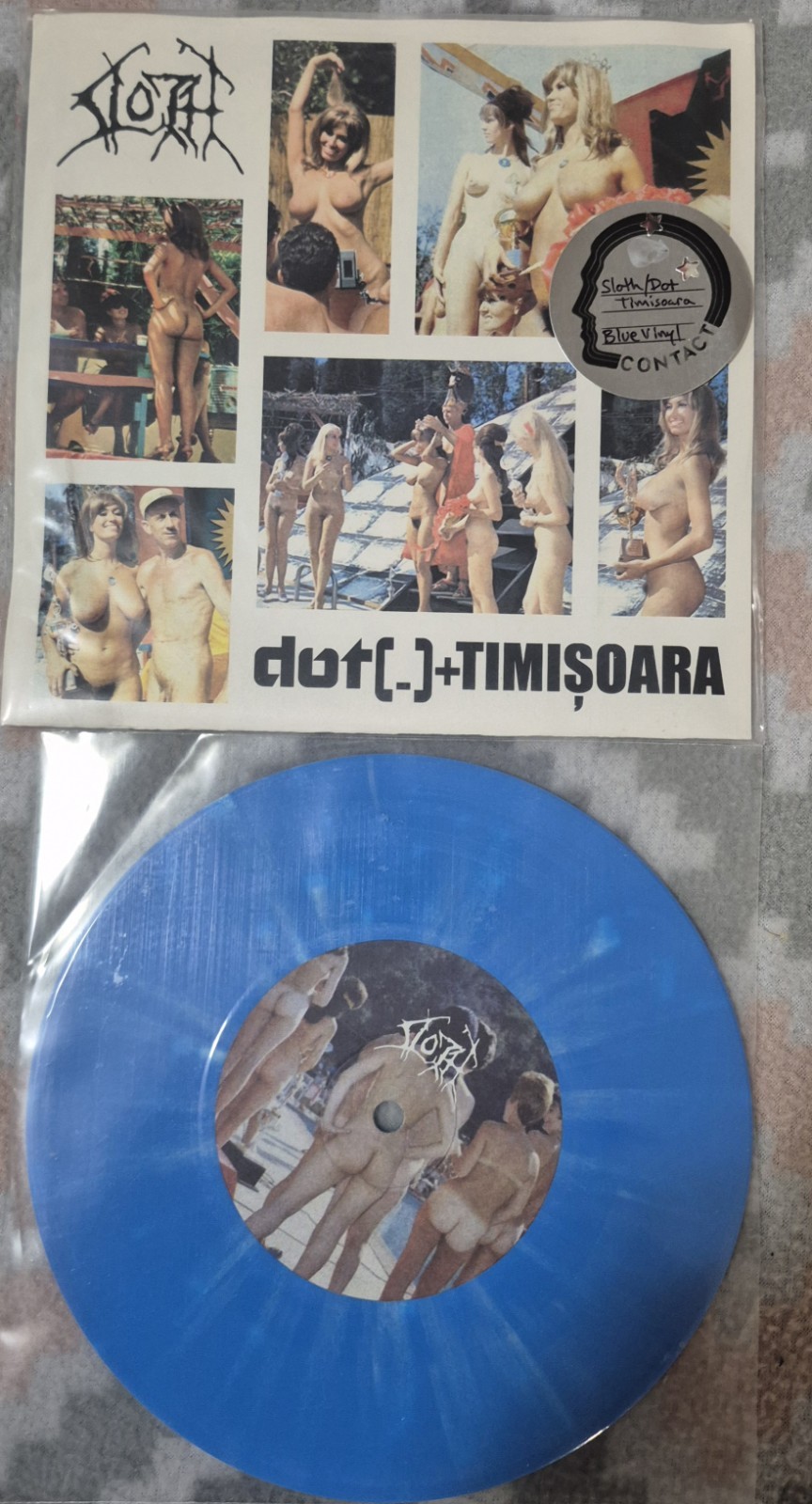 Sloth/ Dot[.] + Timisoara Split 7″ Doom Sludge Noise LTD 100 Blue Vinyl