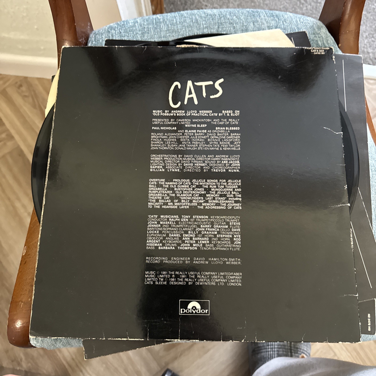 Andrew Lloyd Webber Cats 1981 Gatefold Double LP Vinyl Record CATx 001