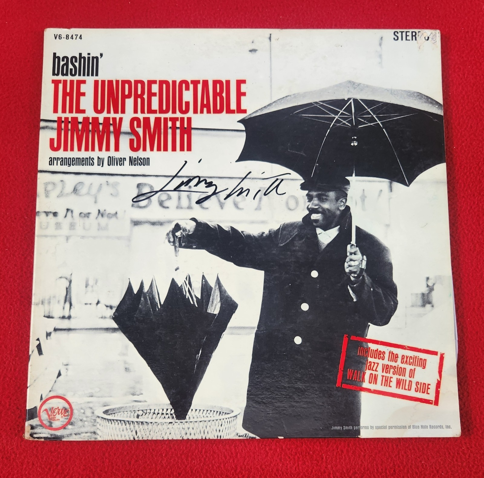 The Unpredictable Jimmy Smith *Signed* Vinyl, Bashin’, Verve Records