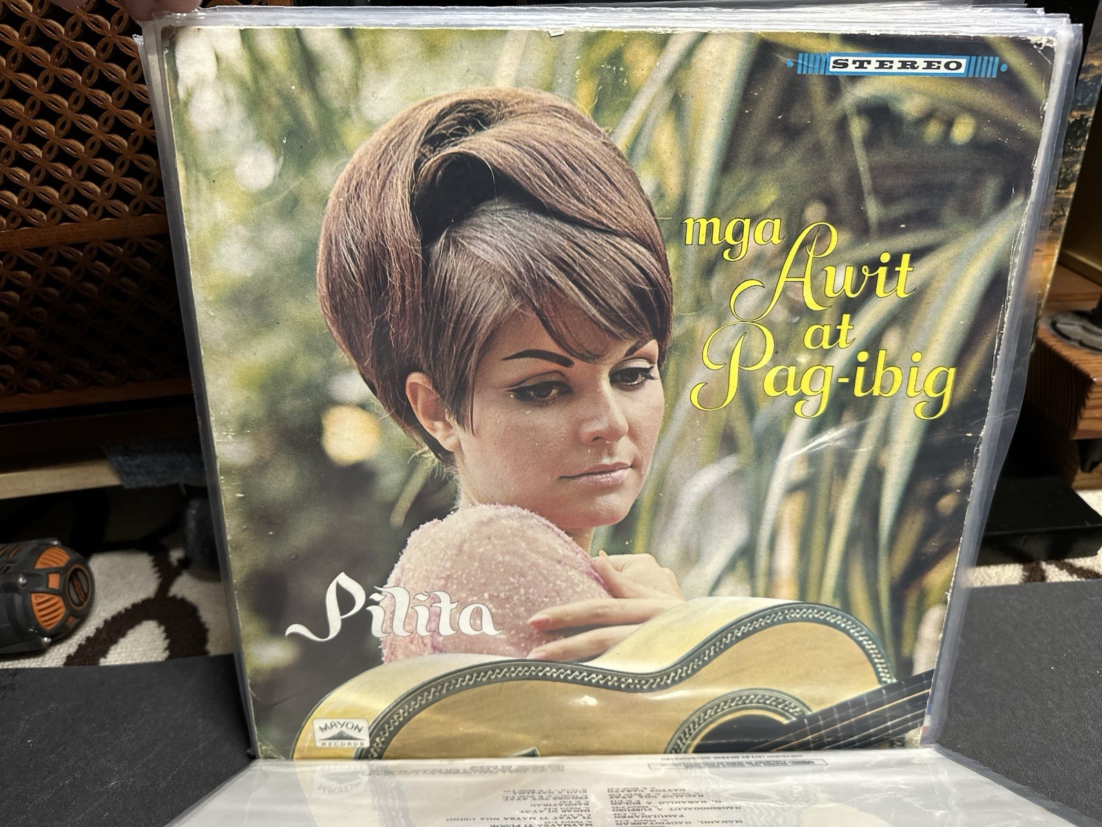 Pilita Mga Awit at Pag-ibig LP Vinyl MAVON RECORDS Plastic Slipcover