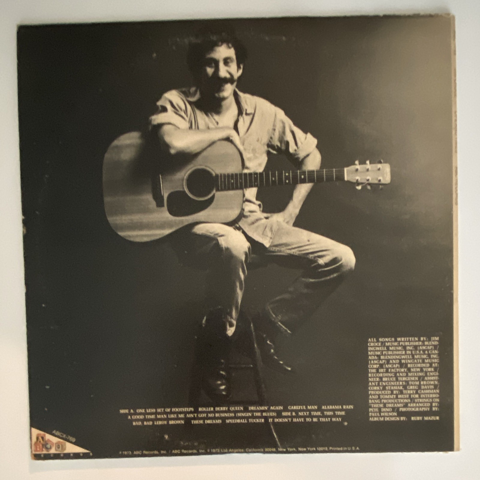 Jim Croce – Life And Times LP 12″ 33 RPM Black Vinyl ABC Records 1973 Cover
