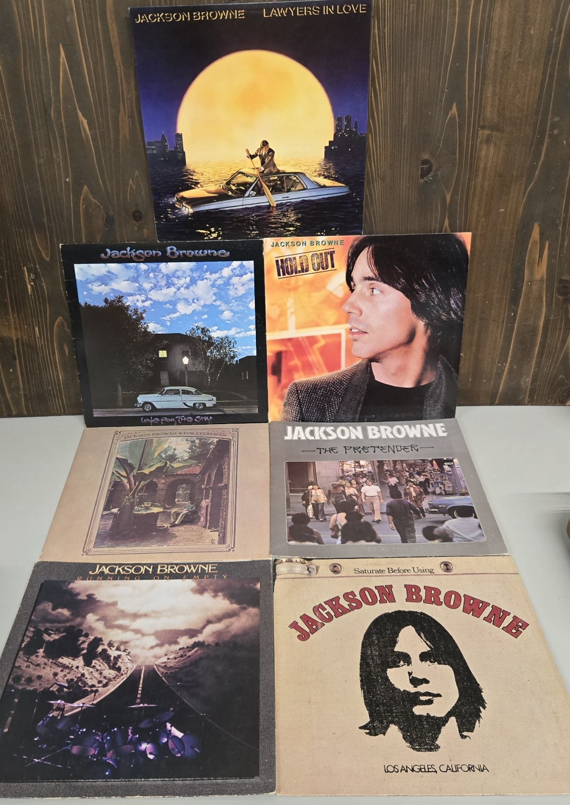 Jackson Browne Vinyl LP Lot of 7 – Saturate Before Using Running on Empty Late..