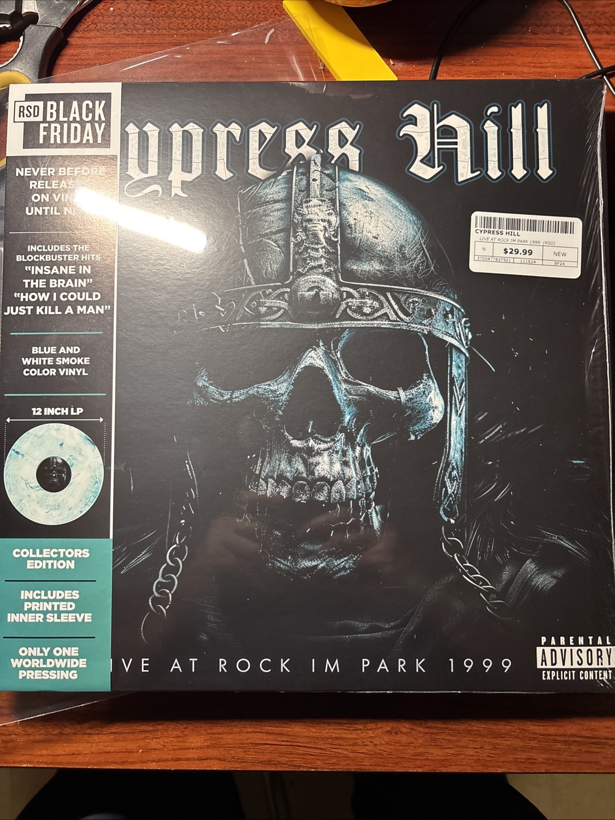 Cypress Hill Live At Rock IM Park 1999 Blue White Smoke LP 2024 LMLR RSD + OBI