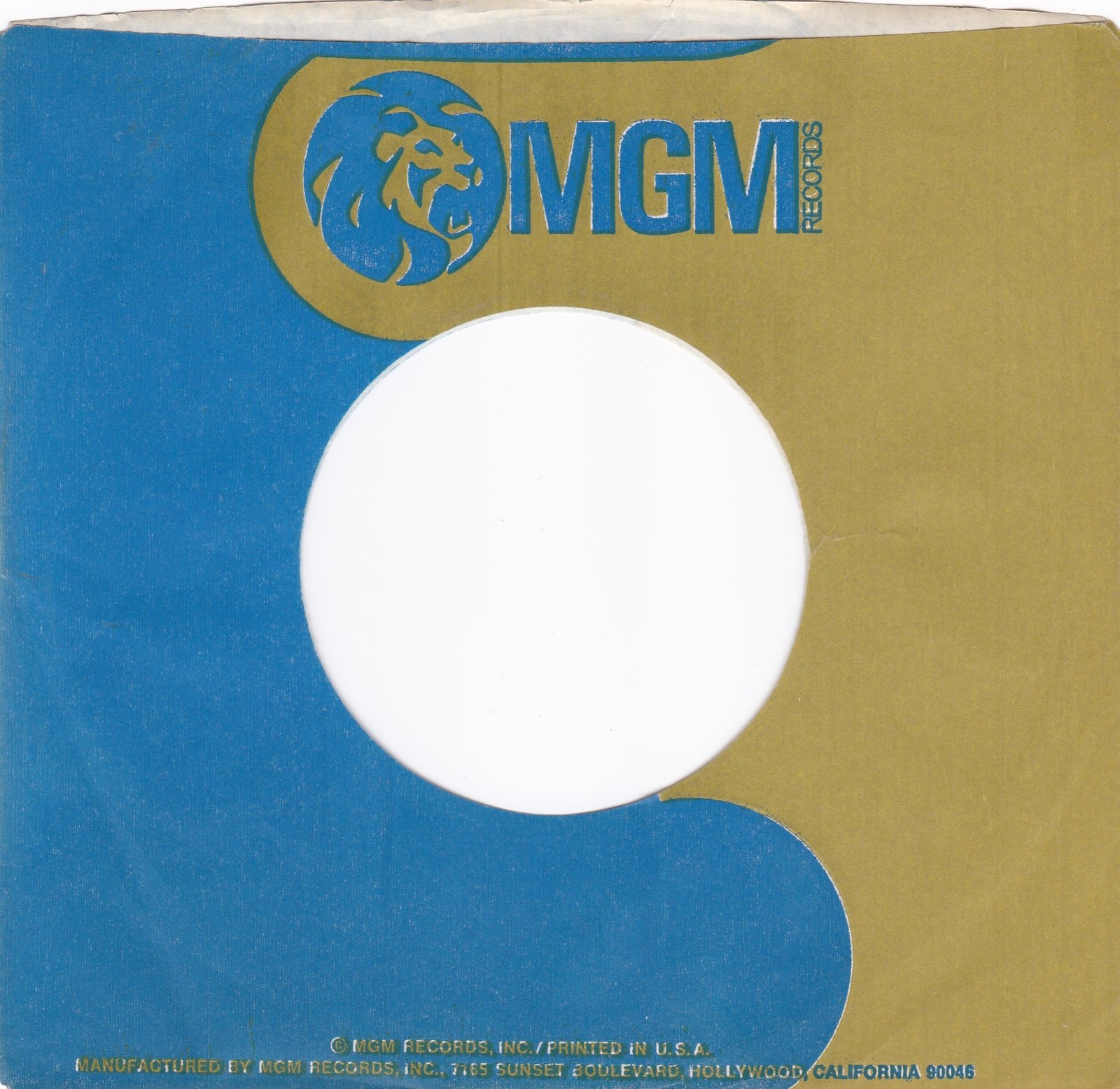 Mixed Lot of 3 MGM BLUE/TAN ROUND LION 7″ 45 RPM Original Record Company Sleeves