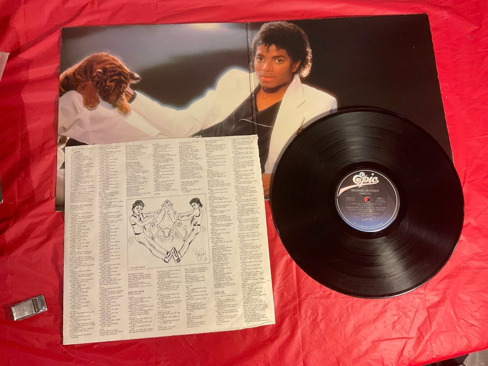 Michael Thriller LP 1982 Early Error Cover PAL 38112-2J PBL 38112-2F Vinyl