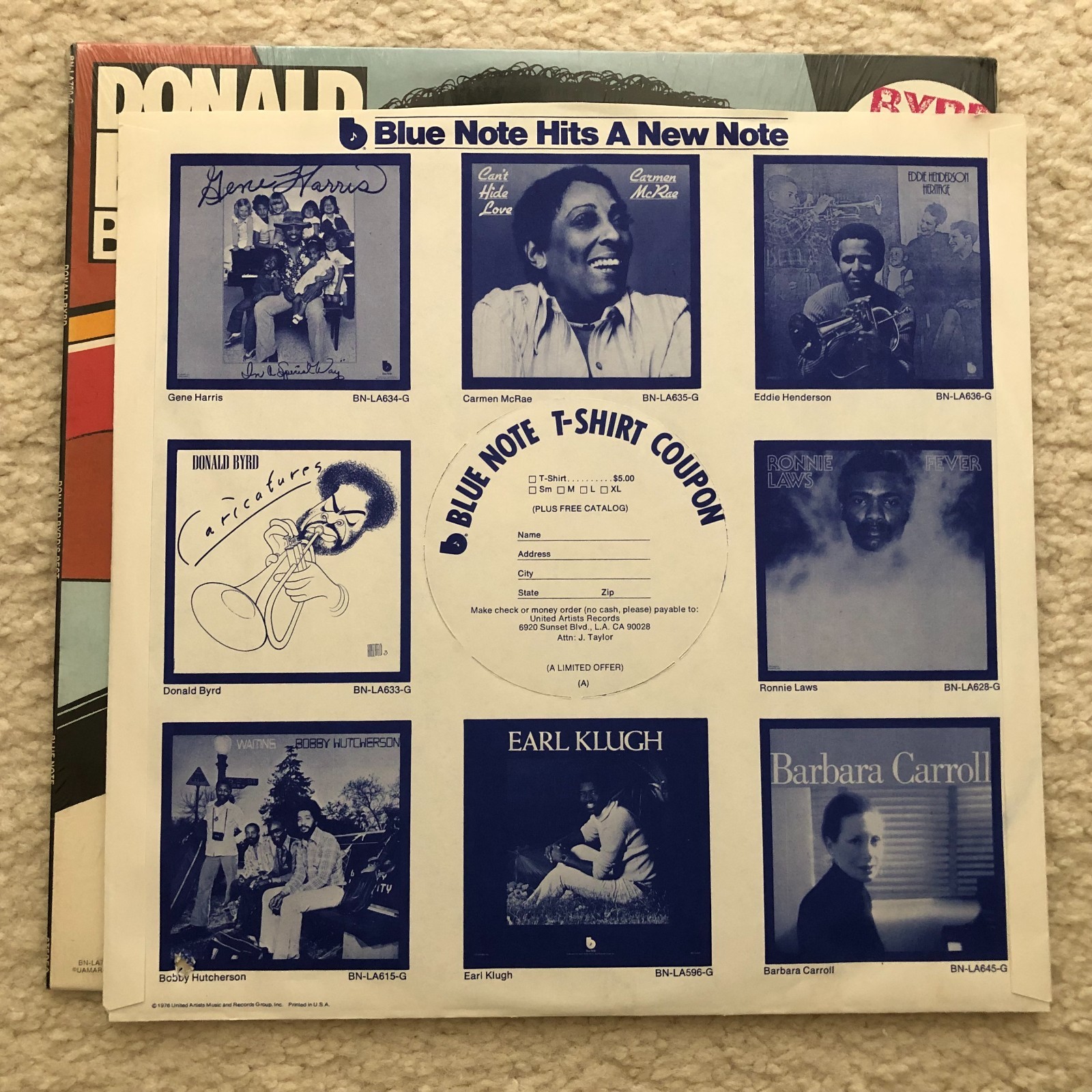 Donald Byrd – Donald Byrd’s Best, 1976 Blue Note BN-LA628