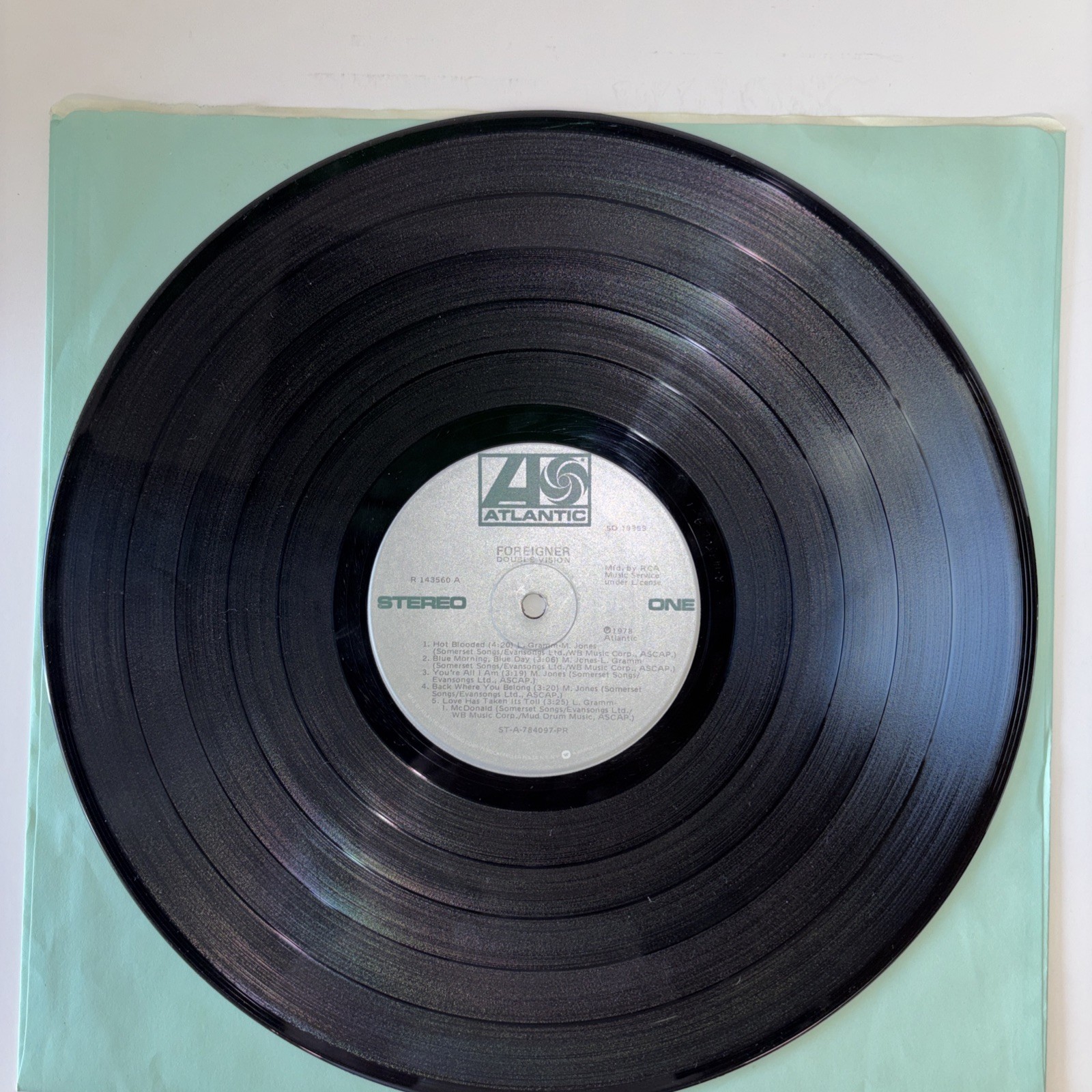 Foreigner-Double Vision-1978-SD 19199-Vinyl Record LP